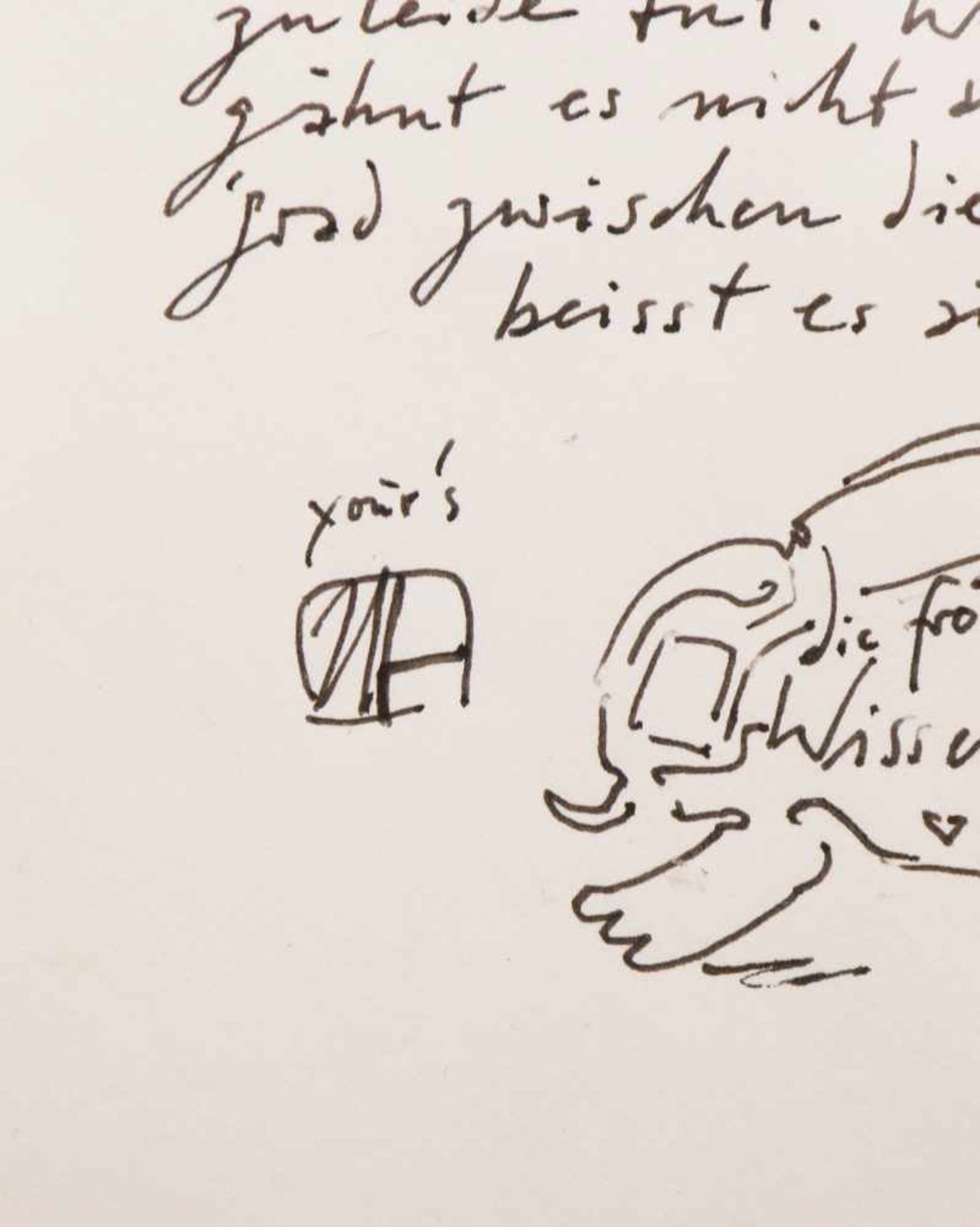 HORST JANSSEN (1929 Hamburg-1995 ebenda) Zeichnung/Filzstift auf Papier, ¨Quod Libet¨, unten links - Bild 2 aus 3