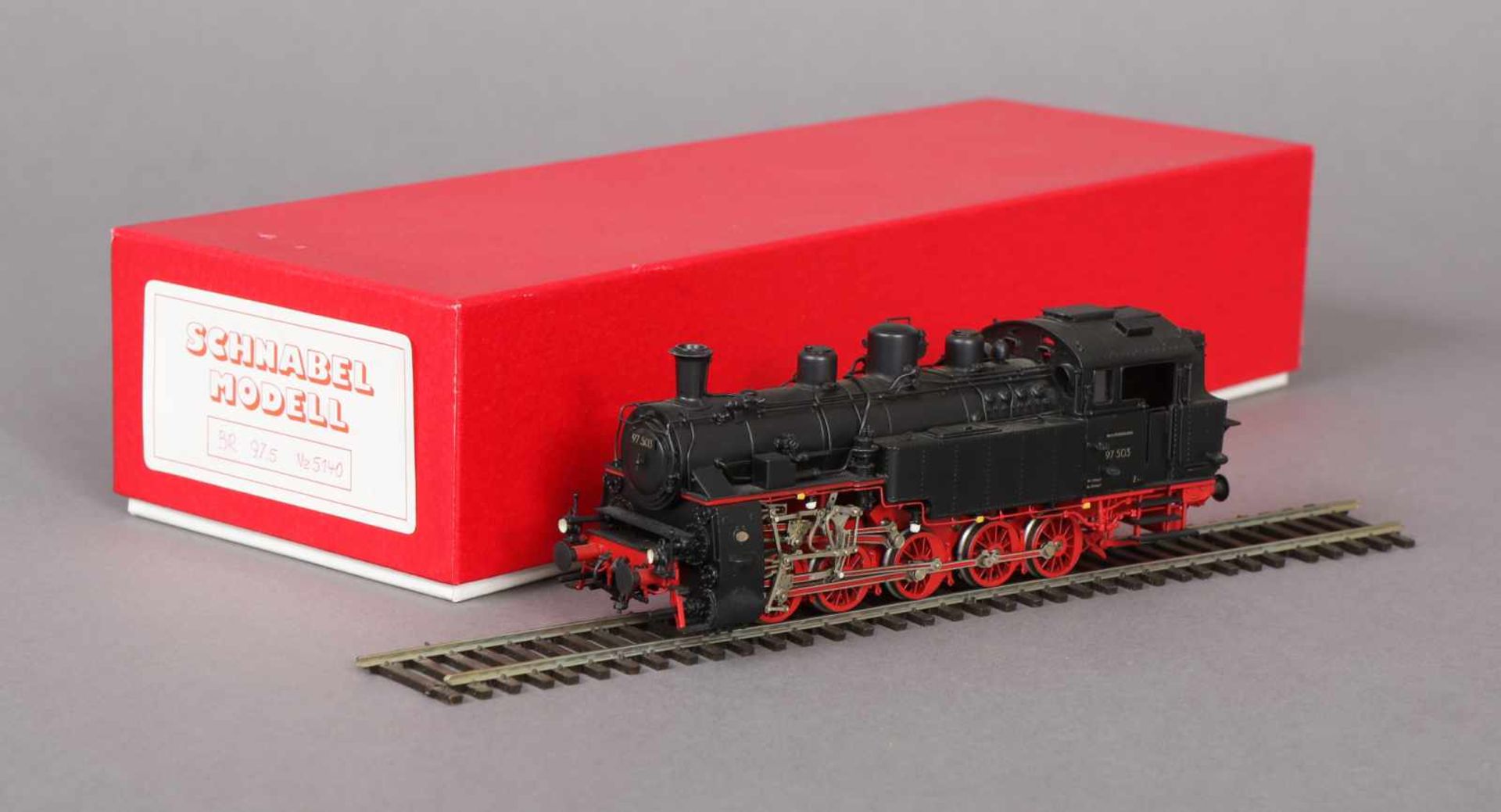Schnabel Modell-Lok Modell 97 503 DR, Nr. 5149, Spur HO, schwarz-rote Ausführung, in original Box,