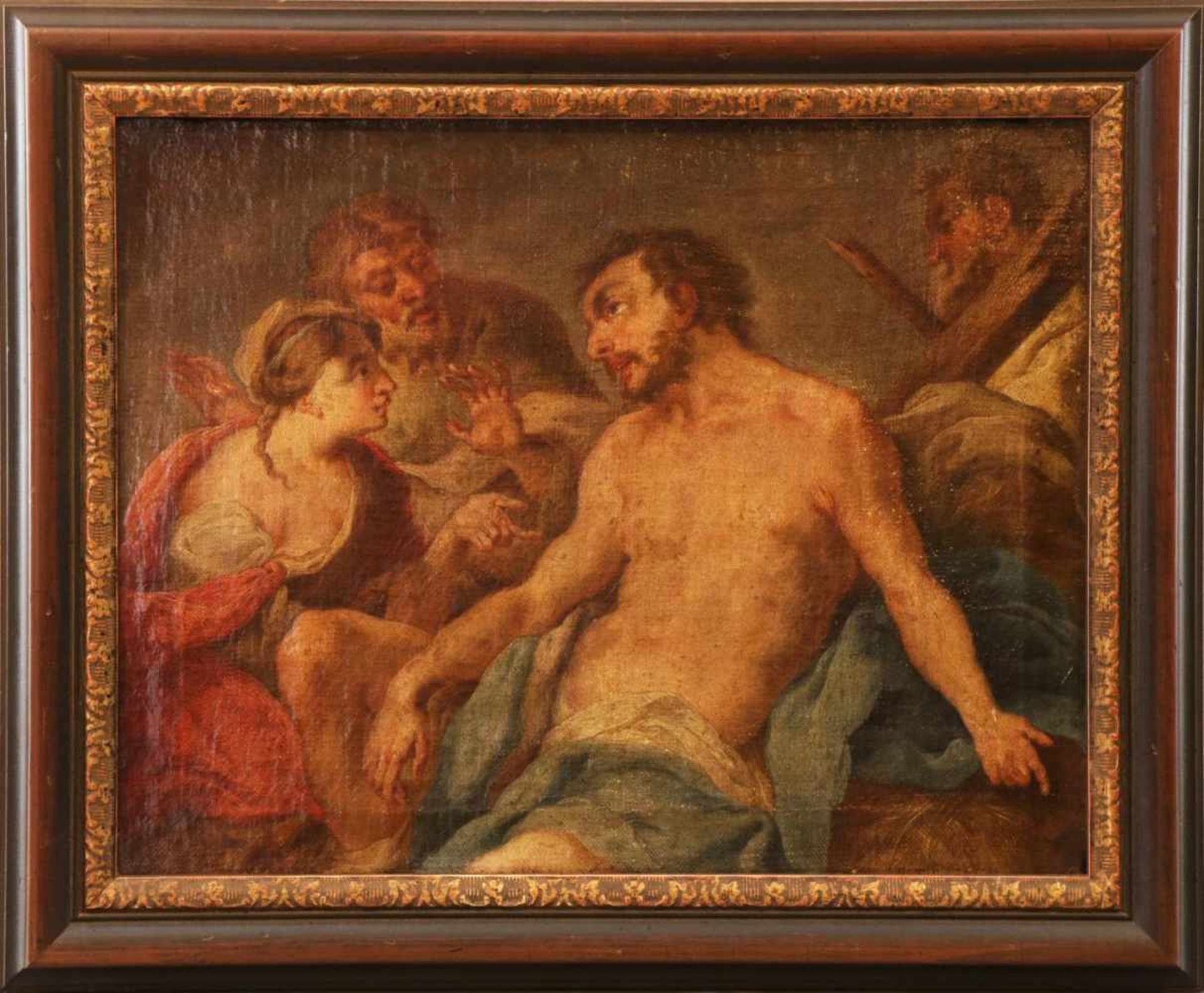 ANONYMItalienische Schule des 17. Jhdts. (Umfeld Tintoretto), Öl auf Leinwand (doubliert), ¨Nach der