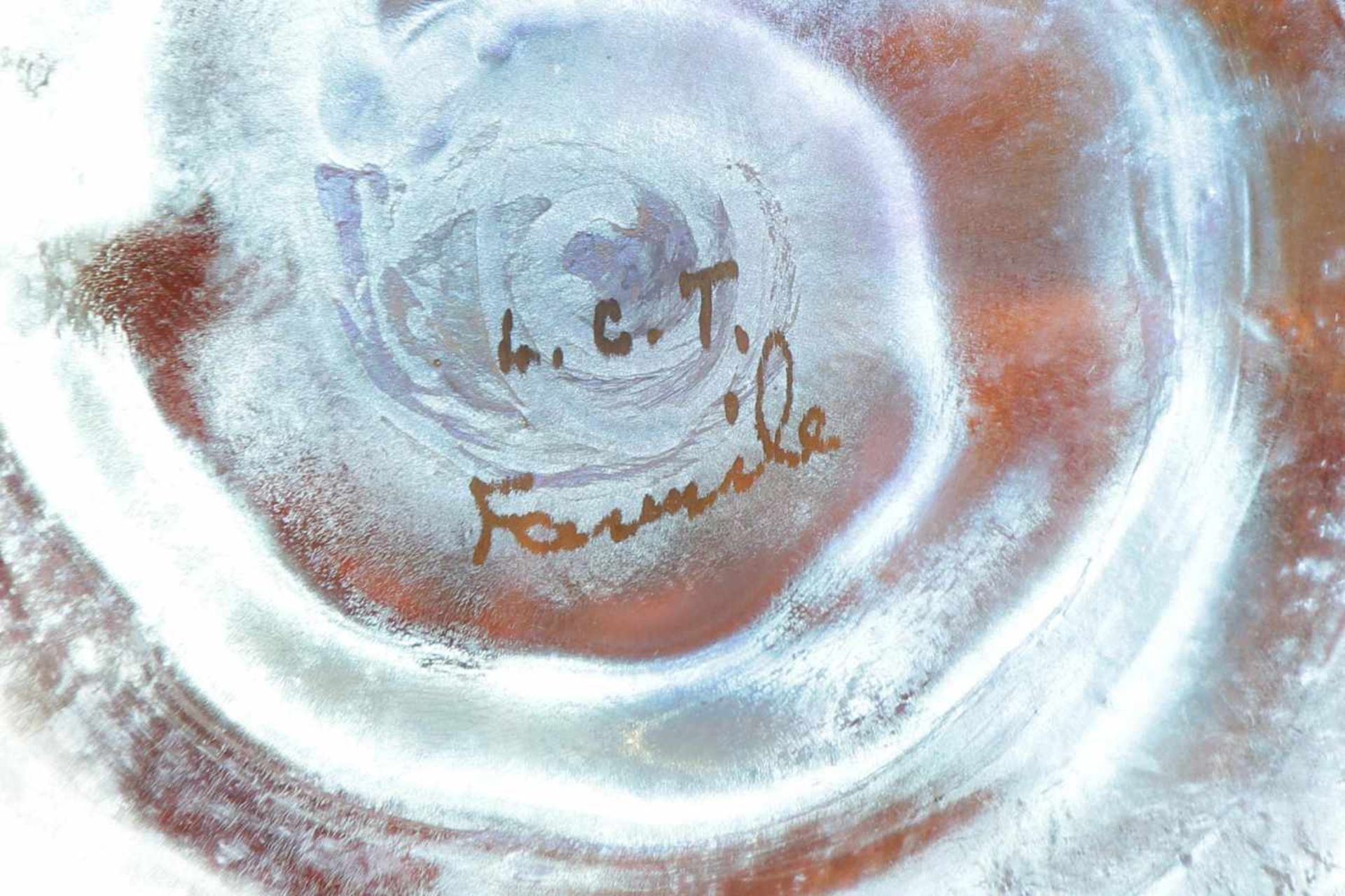 LOUIS COMFORT TIFFANY (USA) Jugendstil Kelchglas ¨Favrile¨lüstrierendes und irisierendes Glas, um - Image 2 of 2