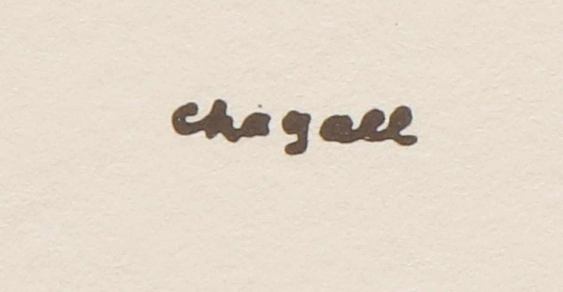 MARC CHAGALL (1889 Peskowatik-1985 Saint-Paul-de-Vence)Lithographie, ¨Junge mit Schultüte¨, - Image 2 of 2