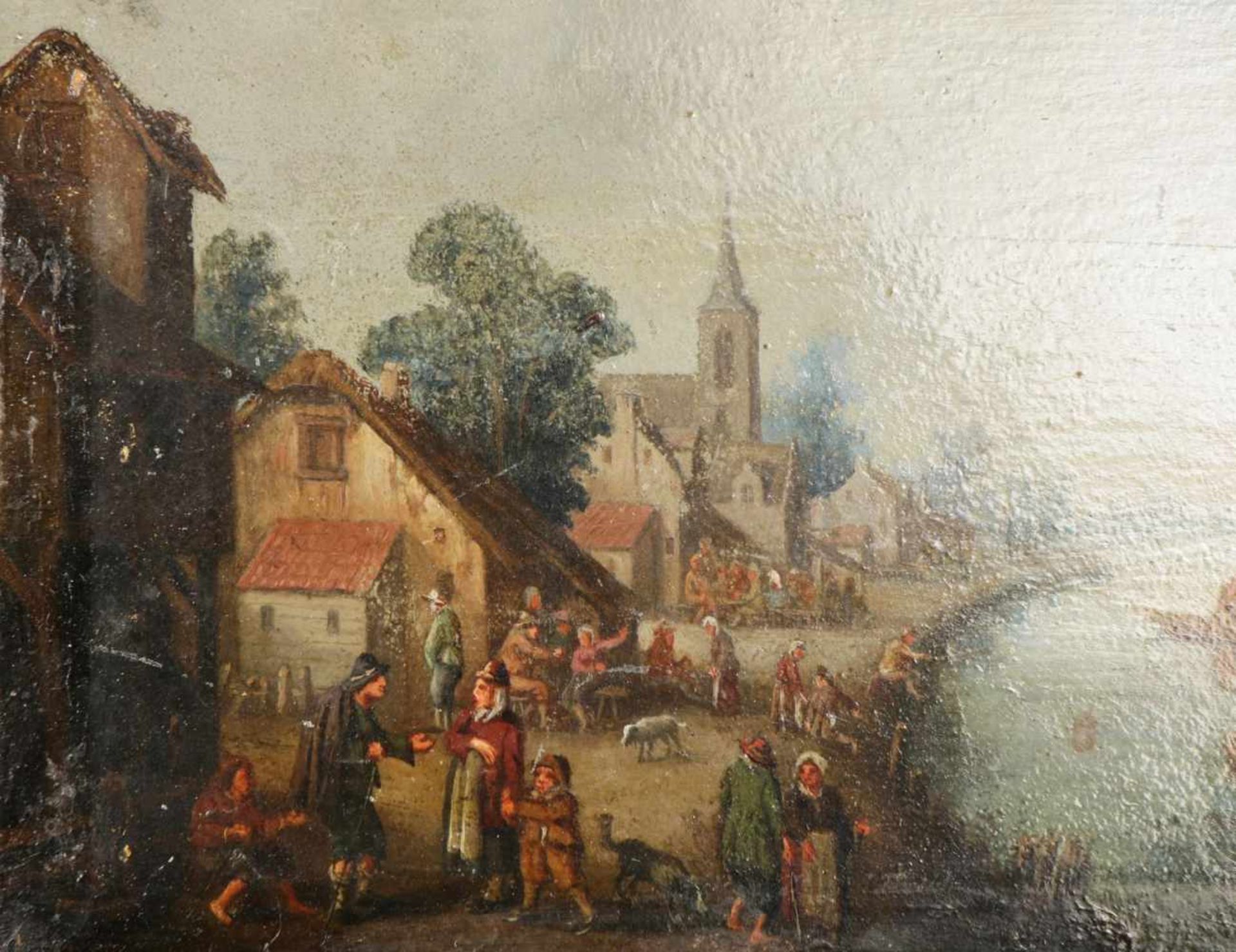 Wohl Umfeld DAVID TENIERS (1610 Antwerpen/Belgien-1690 Region Brüssel)Holländischer Altmeister des - Bild 2 aus 3