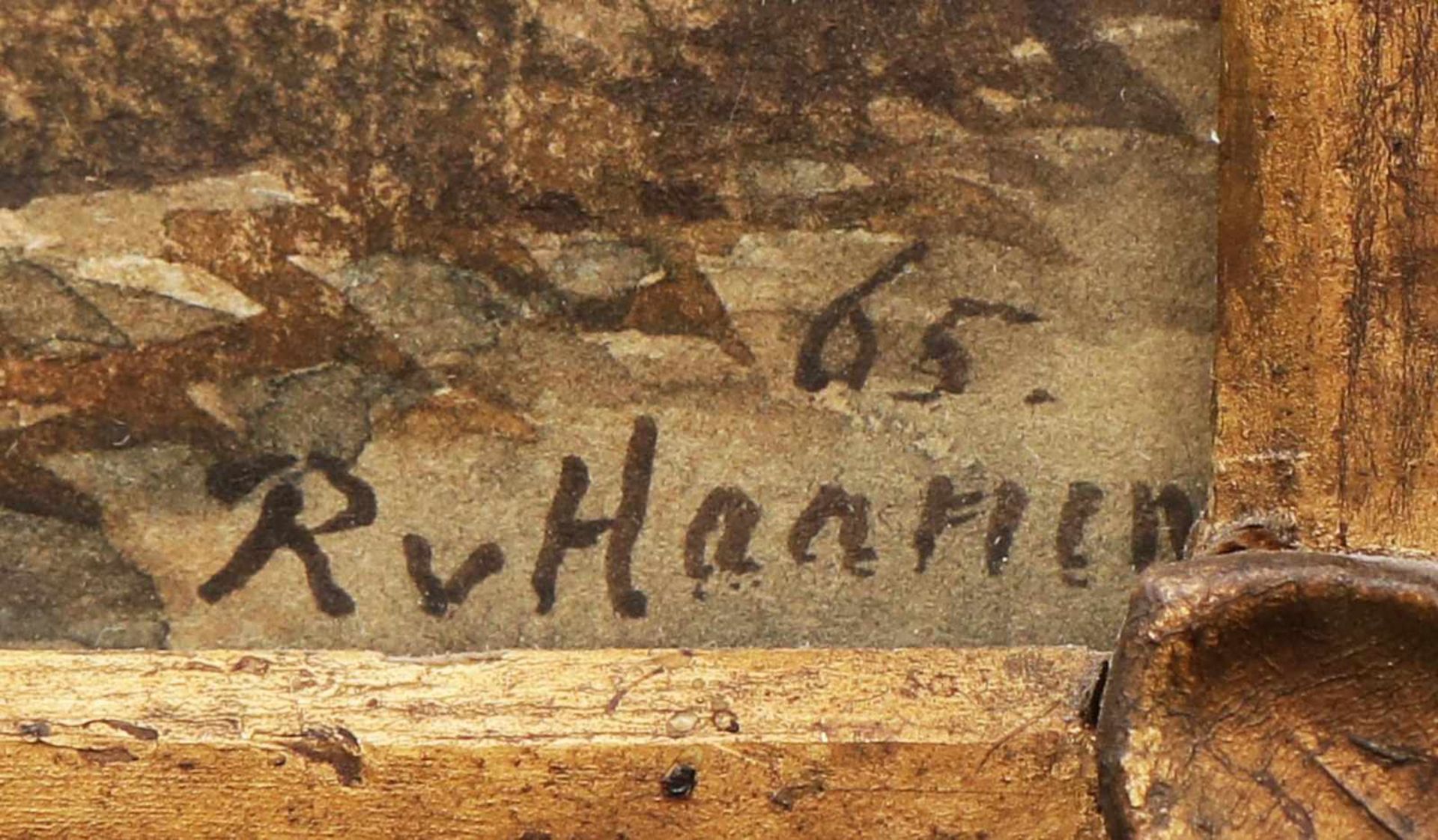 RIMIGIUS ADRIANUS VAN HAANEN (1812 Oosterhout-1894 Aussee)Aquarell auf Papier, ¨Felslandschaft mit - Bild 2 aus 2