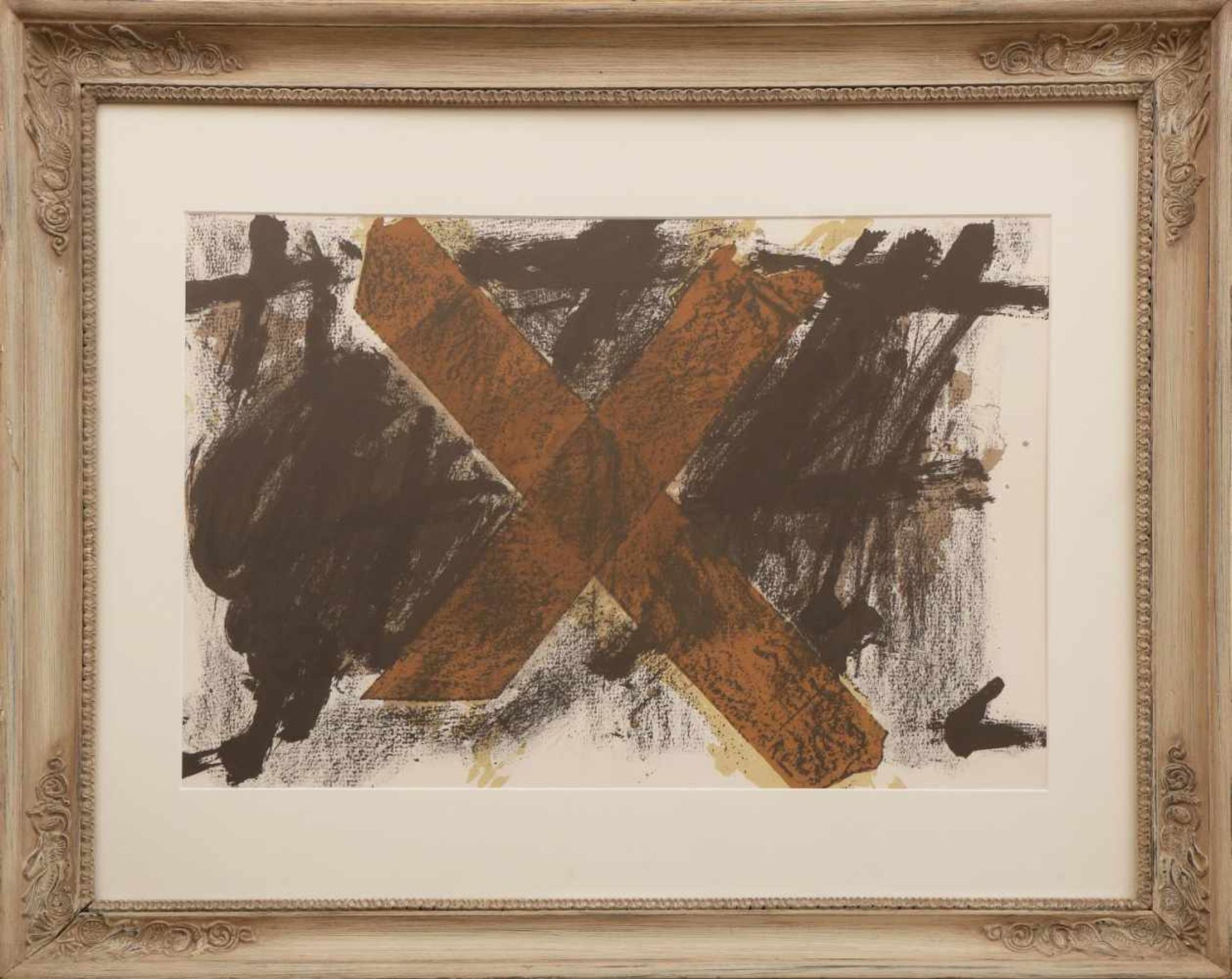 ANTONI TAPIES (1923 Barcelona-2012 ebenda)Farblithographie, ¨Lettre X¨ (1972), unsigniert, WVZ