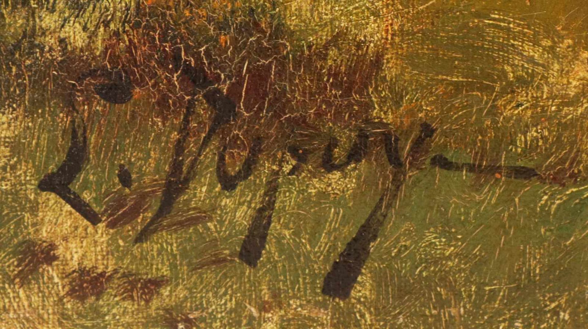 EUGENE GALIEN-LALOUE (1854 Paris-1941 Chérence)Öl auf Leinwand, ¨Küstenlandschaft mit Bäuerin¨, - Bild 2 aus 2