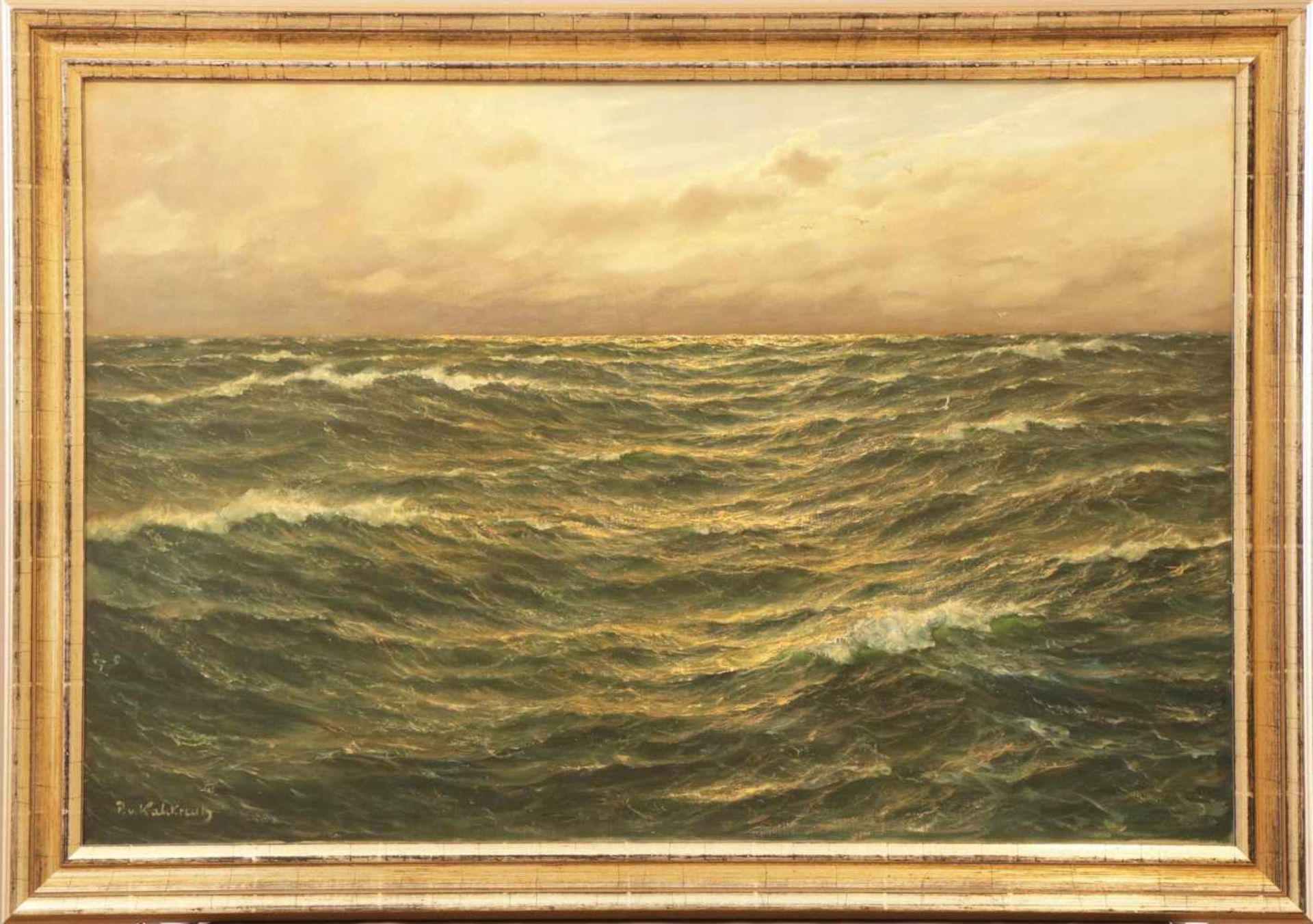 PATRICK VON KALCKREUTH (1898 Kiel-1970 Starnberg)Öl auf Leinwand, ¨Meereswogen¨, unten links