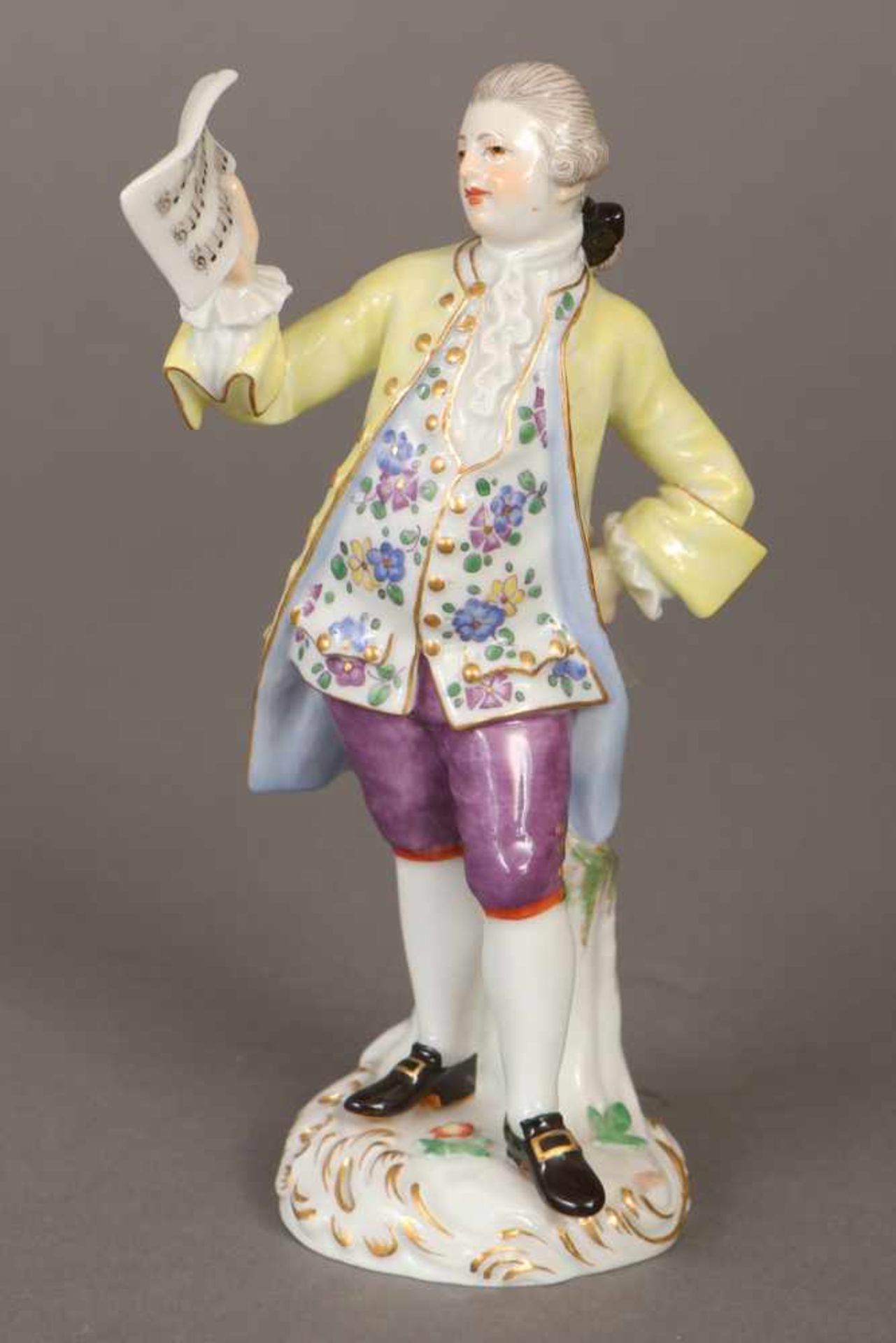 MEISSEN Porzellanfigur ¨Sänger¨2. Hälfte 20. Jhdt., Entwurf Friedrich Elias Meyer, aus der Serie ¨