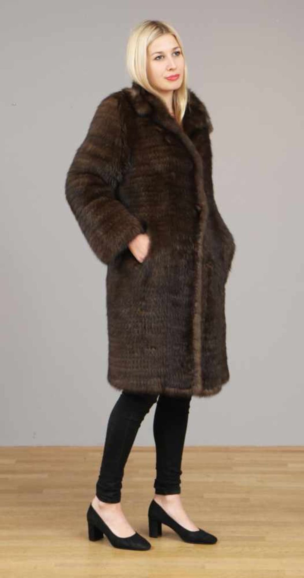 FENDI Zobel-KurzmantelSable Knit Cocoon Fur Coat (John Chopko), nur 800g schwer, Gr. 38/40, sehr