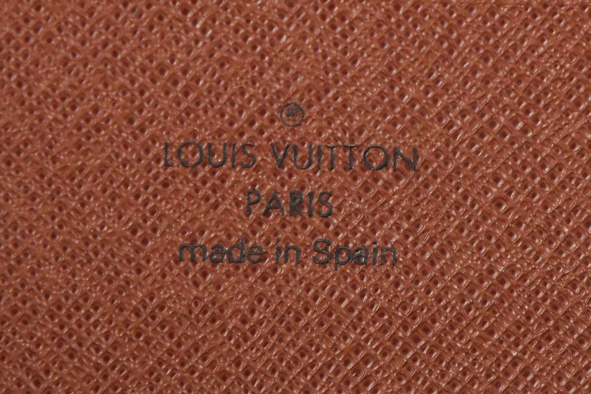 LOUIS VUITTON OrganizerMonogramm-Canvas und Leder, braun, 2008 gekauft, ca. 21x12cm - Bild 2 aus 2