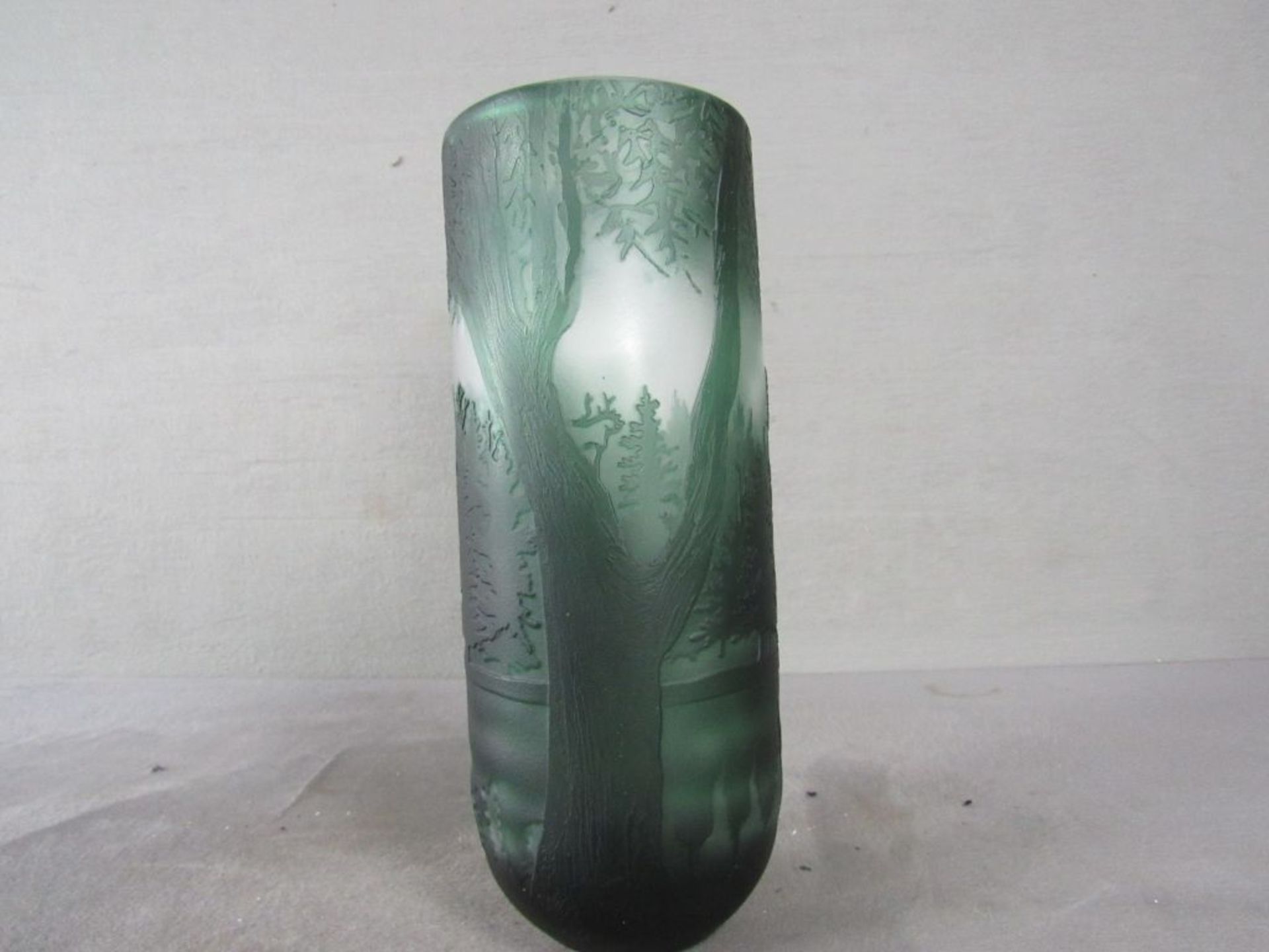 Glasvase aufgesetzte Bewaldung, H:30cm - Image 2 of 3