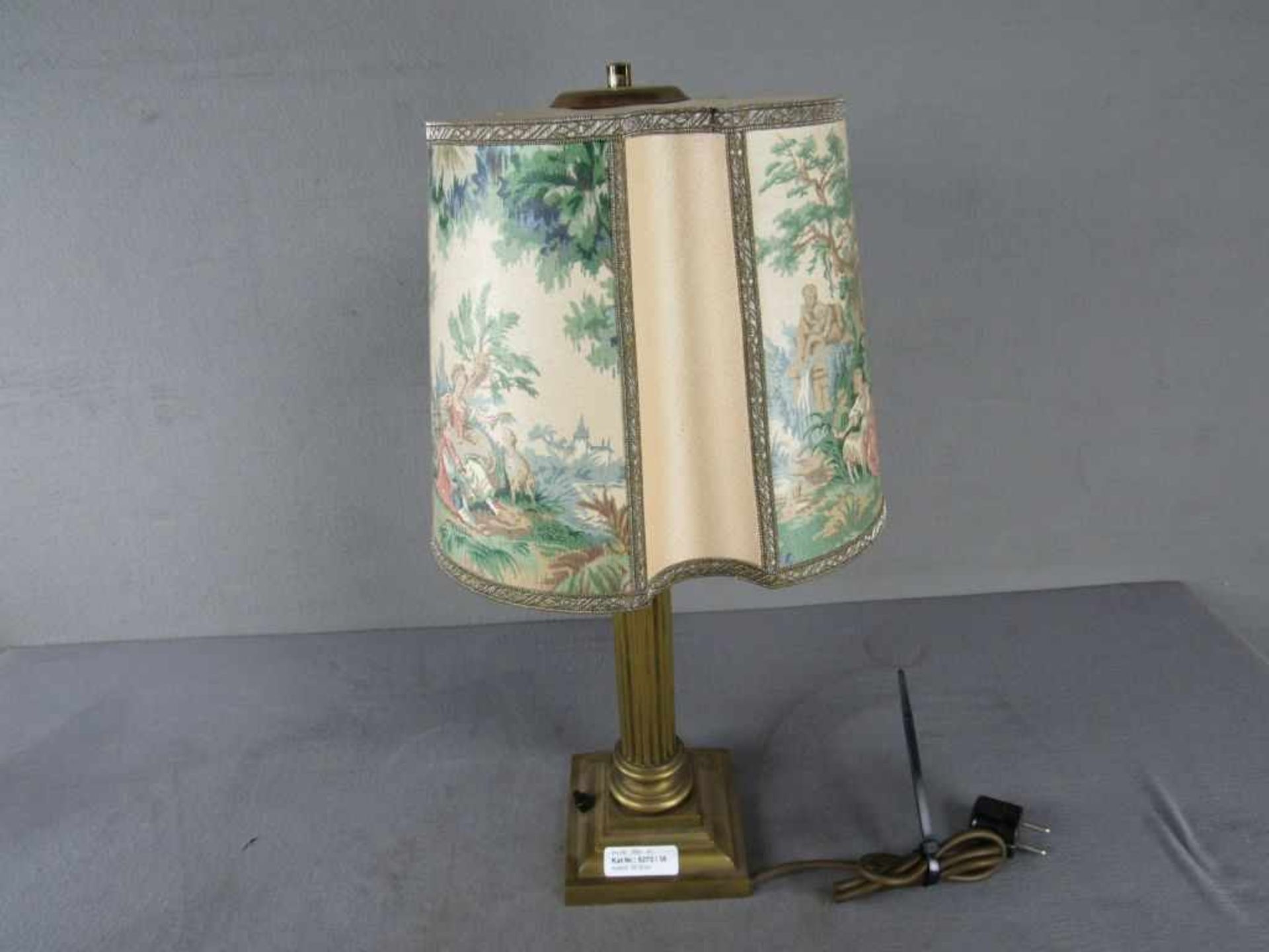 Tischlampe Messing um 1940 Höhe 51cm
