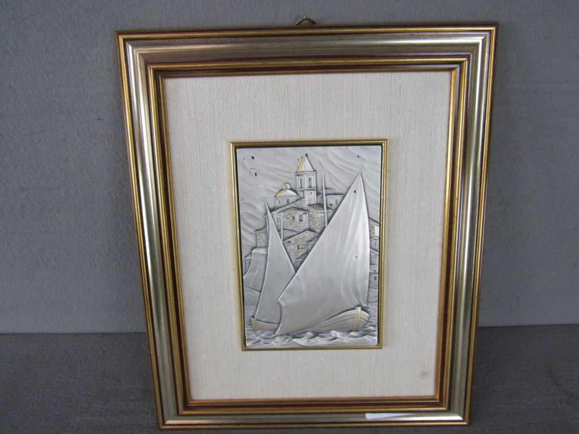 Bild Schiff in 925er Silber 34x29cm - Bild 3 aus 4