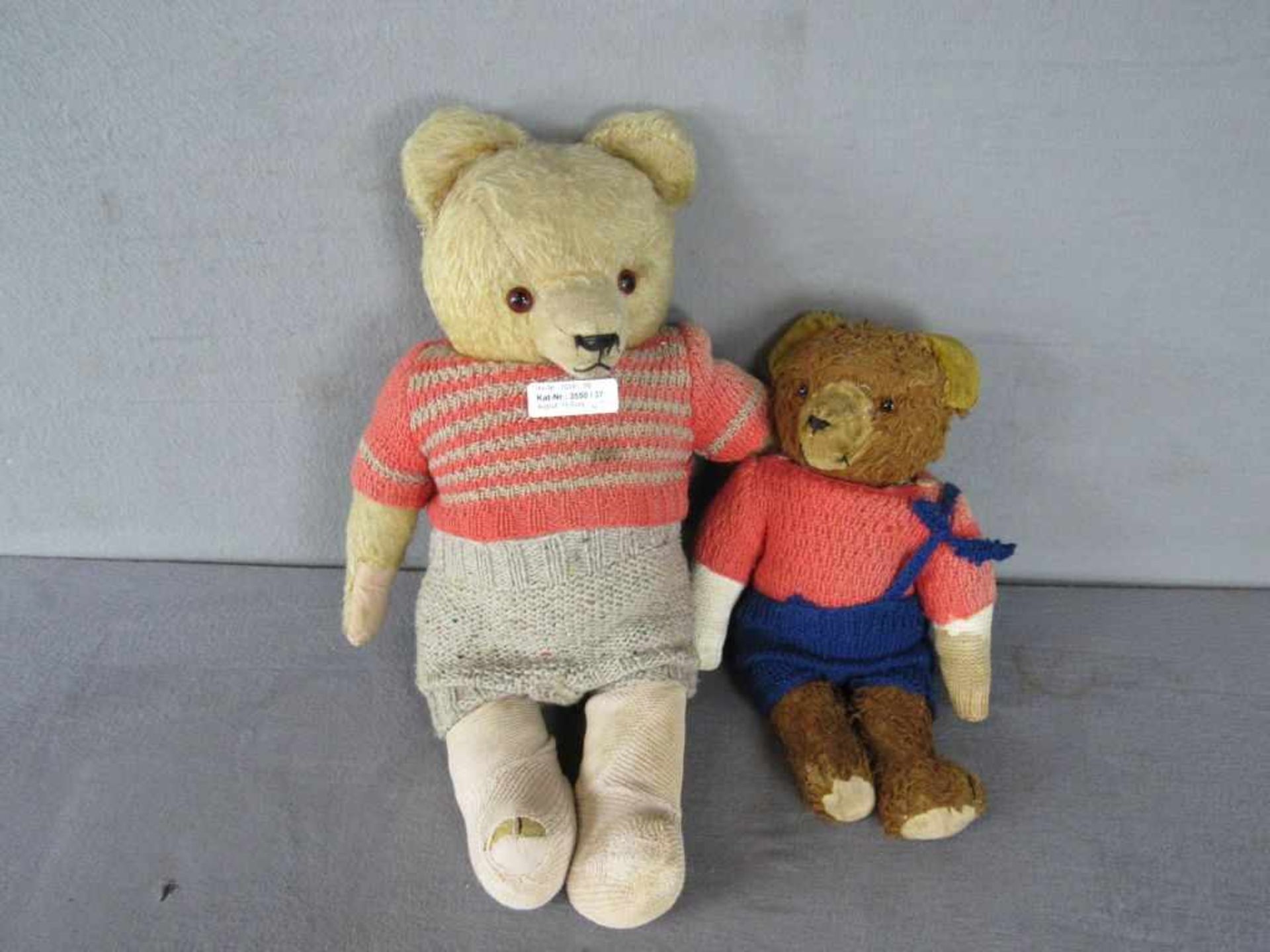 2 Teddybären antike Stücke 35cm und 50cm