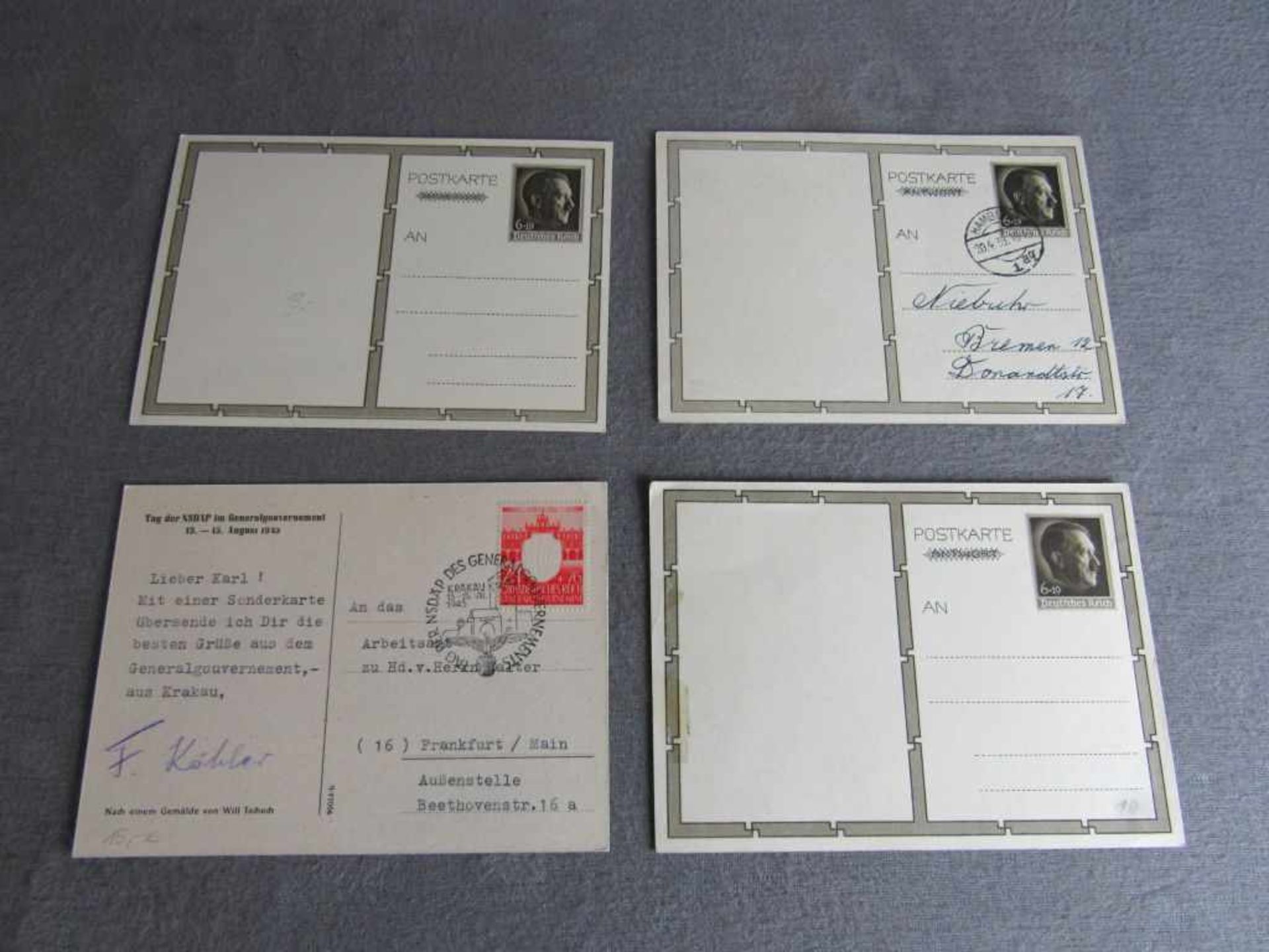 4 Propaganda Postkarten III. Reich - Image 2 of 2