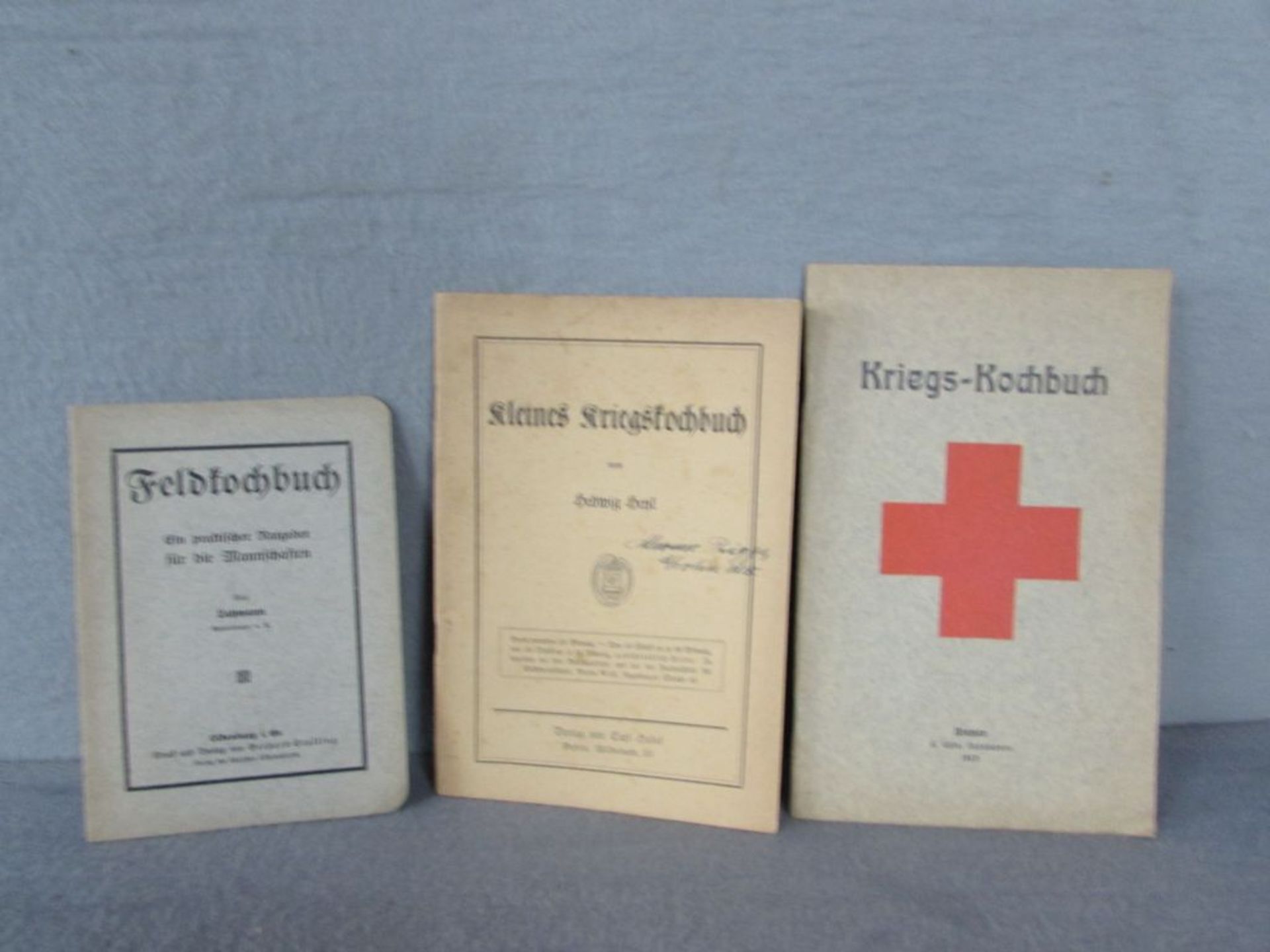 3 Kriegskochbücher Feldkochbücher 1. WK