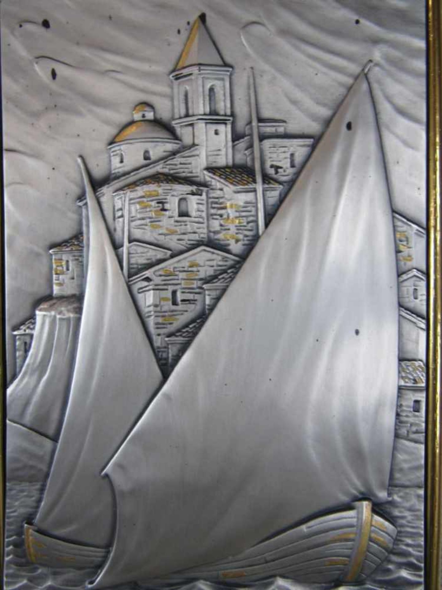 Bild Schiff in 925er Silber 34x29cm