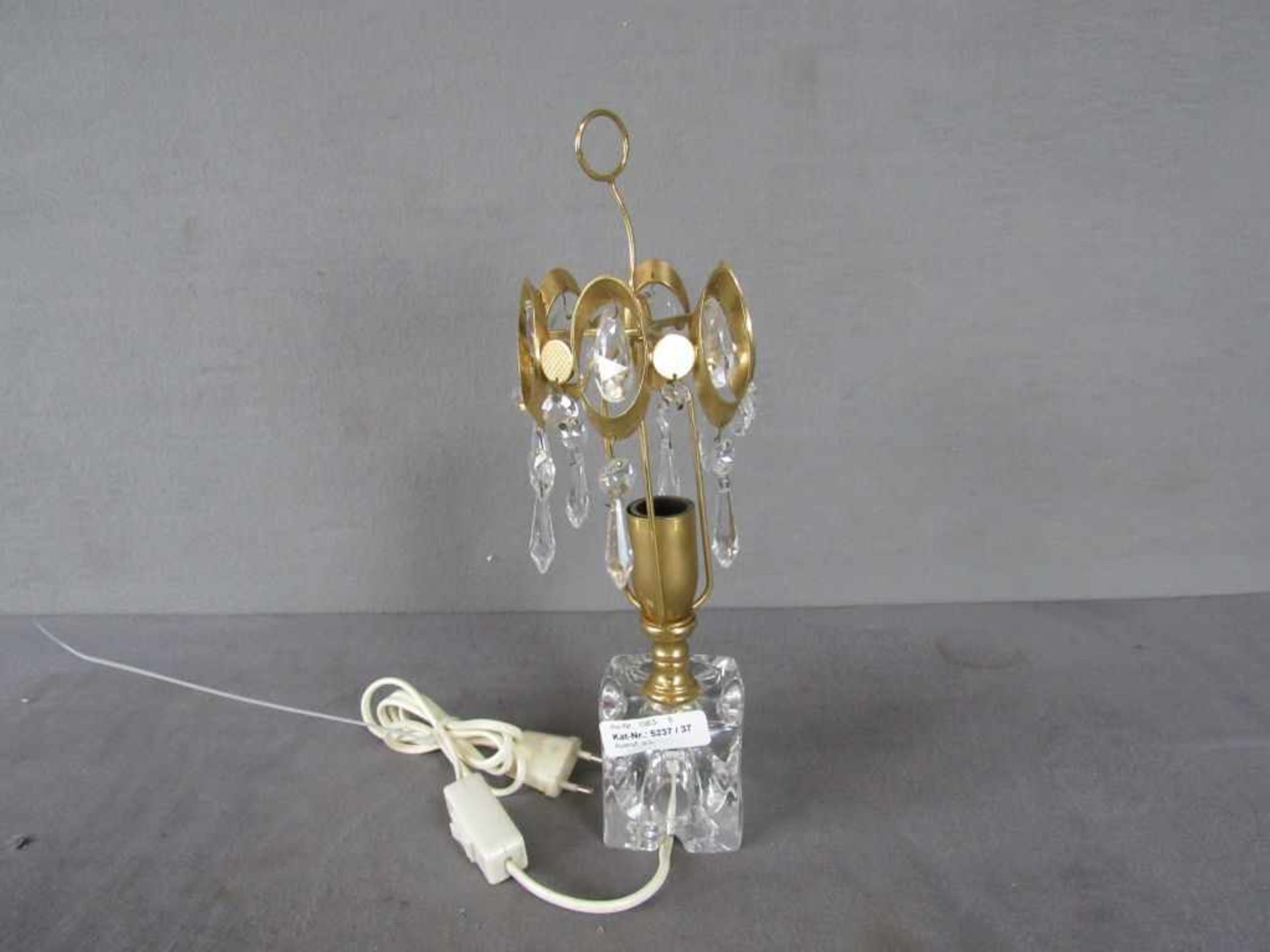 Tischlampe Peil und Putzler Kristallglas behangen