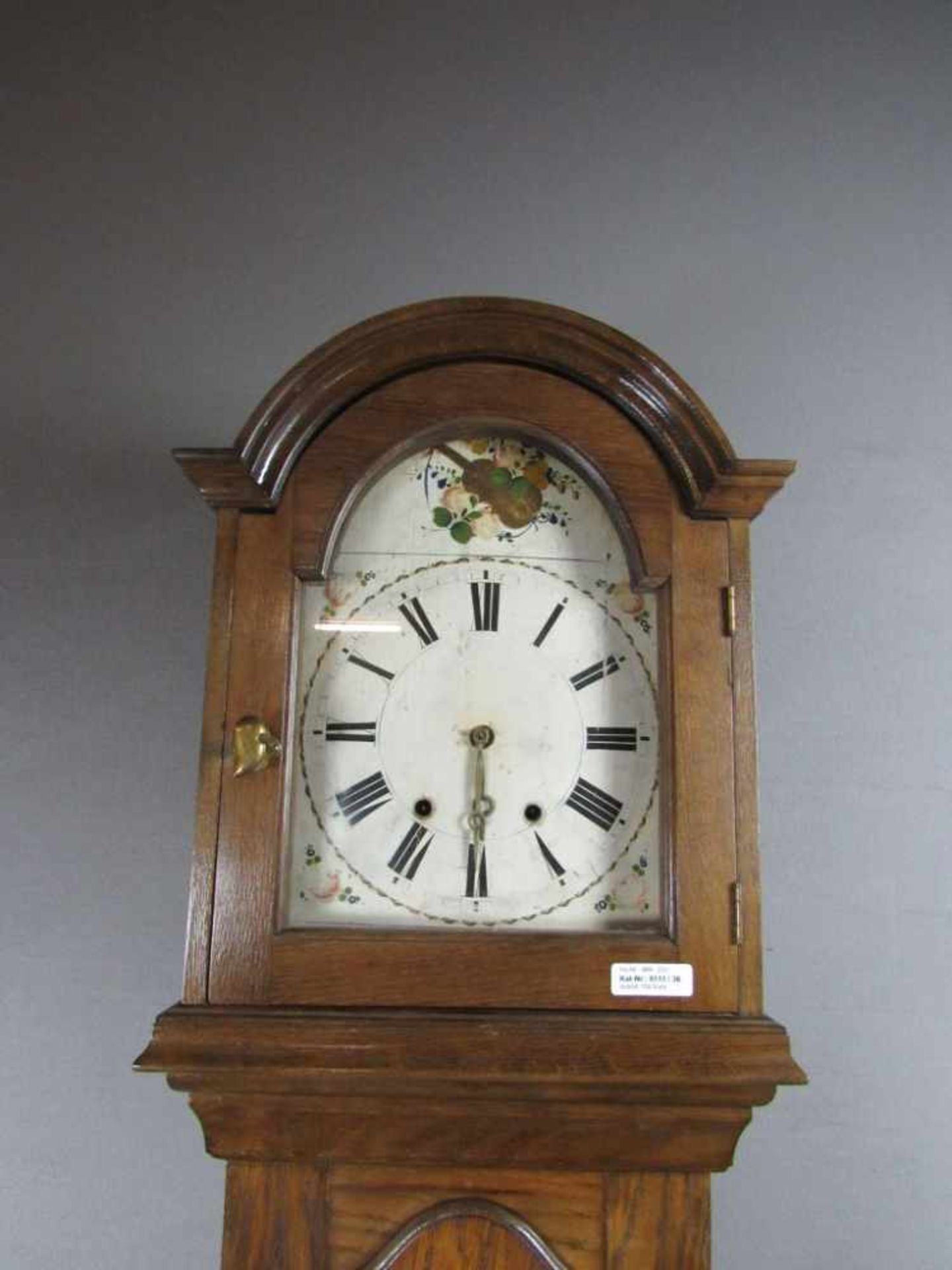 Große Standuhr Eiche um 1830 Gewichte und Pendel anbei Höhe:216cm - Image 2 of 5