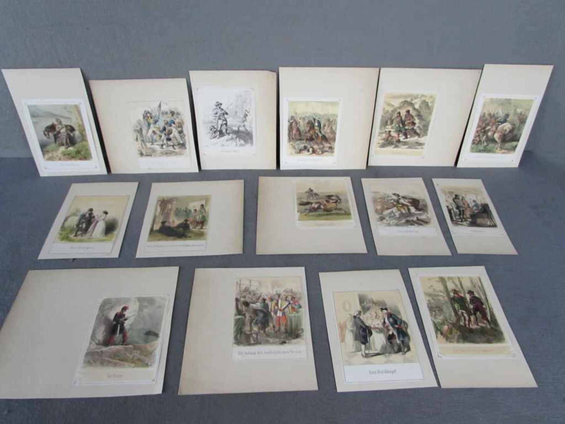 15 Farblithografien 19. Jahrhundert Theodor Hosemann (1807-1875) Alle Lithos sind mit Monogramm