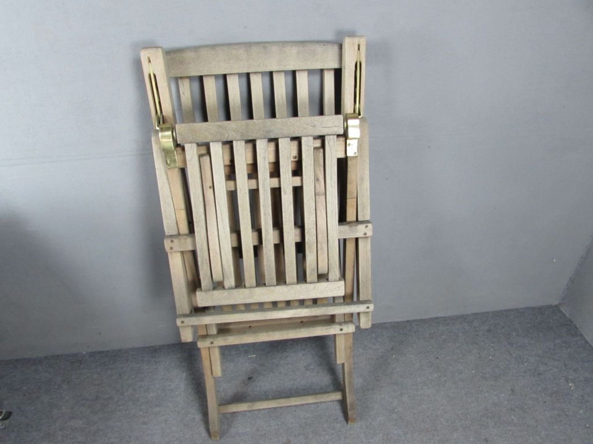 Deckchair, Liegestuhl, Teakholz - Bild 2 aus 2