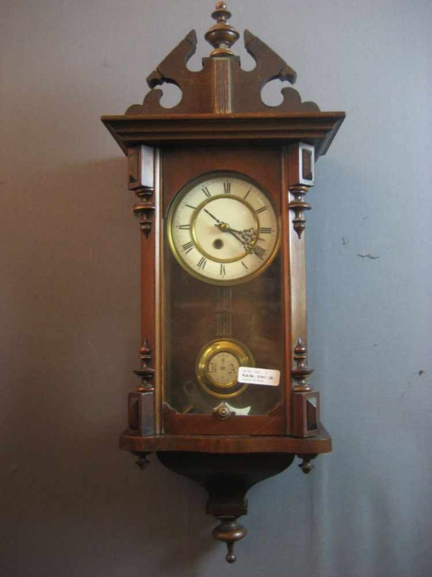 Historismus Regulator Wanduhr Höhe:73cm