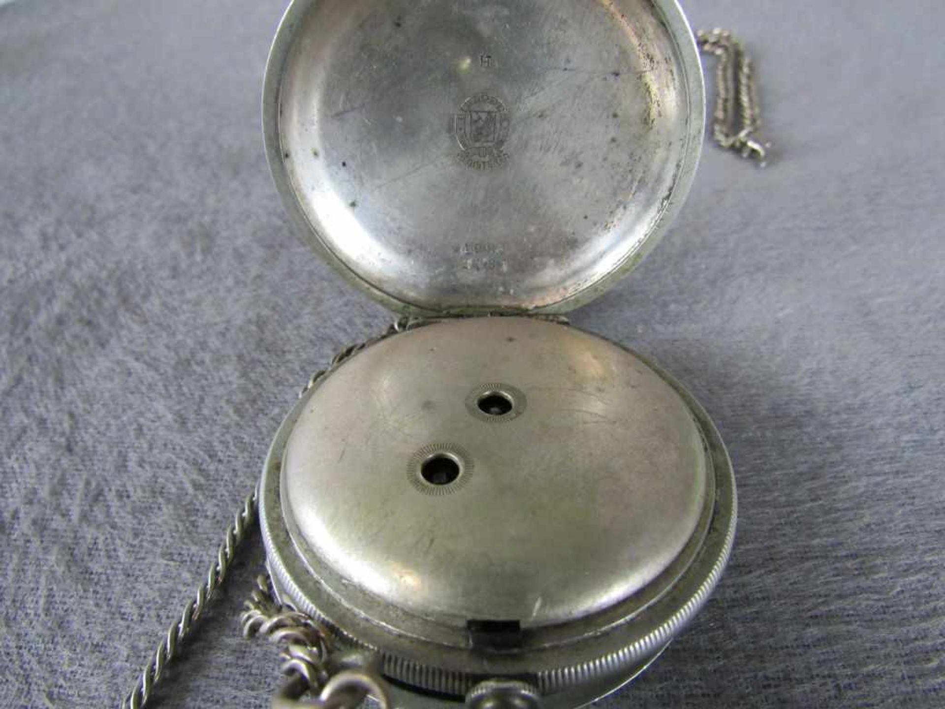 Taschenuhr um 1850 Durchmesser ca.55mm die Uhr läuft nicht an.3 Deckel - Bild 3 aus 3