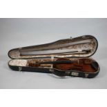 Violine, Frankreich, Anf. 19. Jhdt., Francois Breton, mit gedrucktem Zettel: F. Breton, breveté de