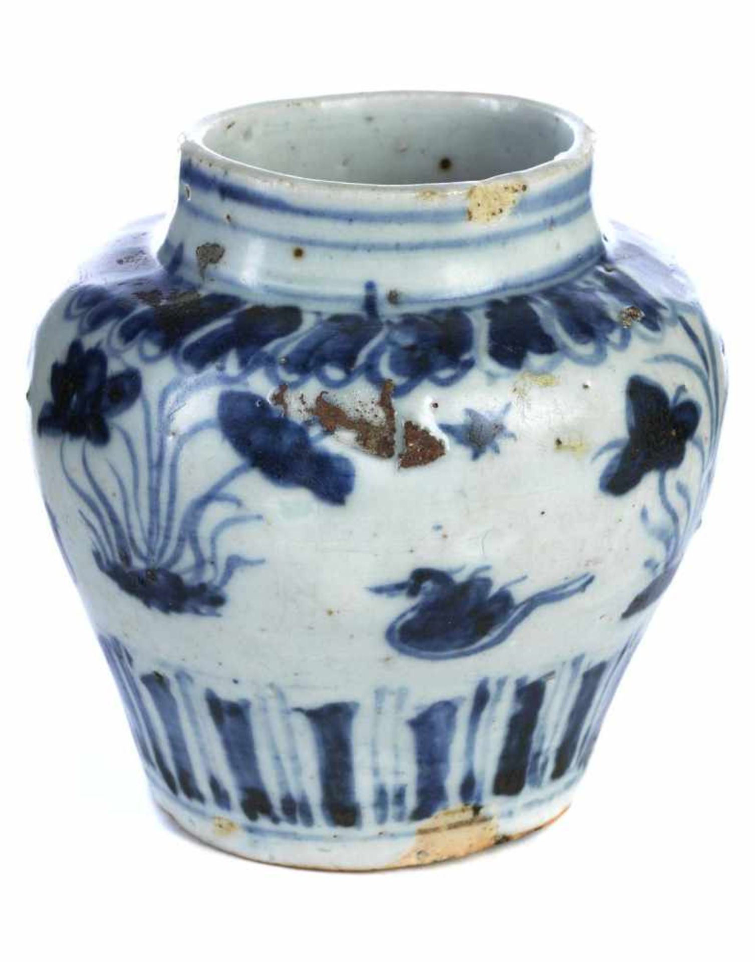 Antike museale Vase. China. Antike museale Vase. China. Laut Einlieferer Yüang Dynastie 1300 - 1400. - Bild 2 aus 4