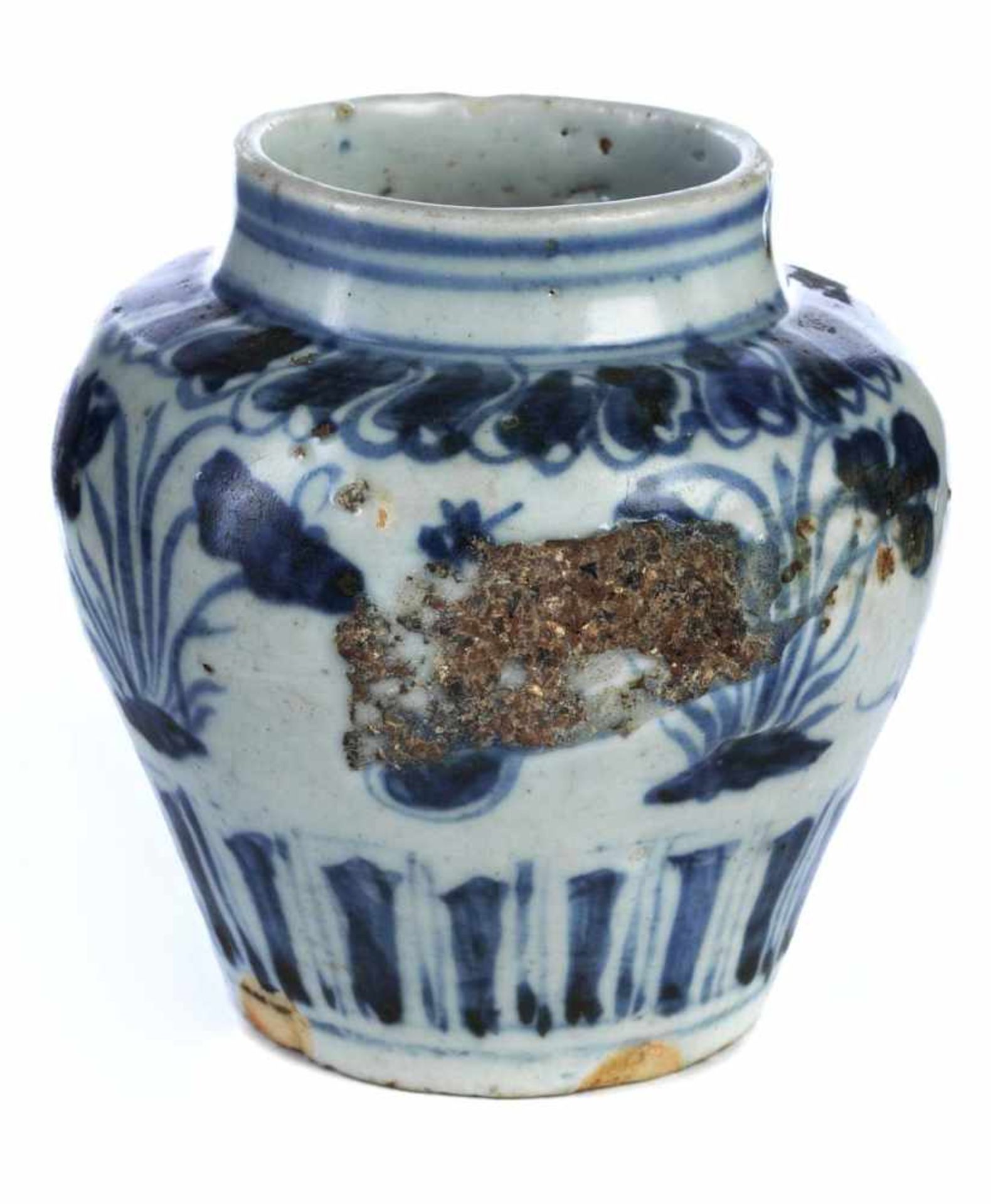Antike museale Vase. China. Antike museale Vase. China. Laut Einlieferer Yüang Dynastie 1300 - 1400. - Bild 3 aus 4