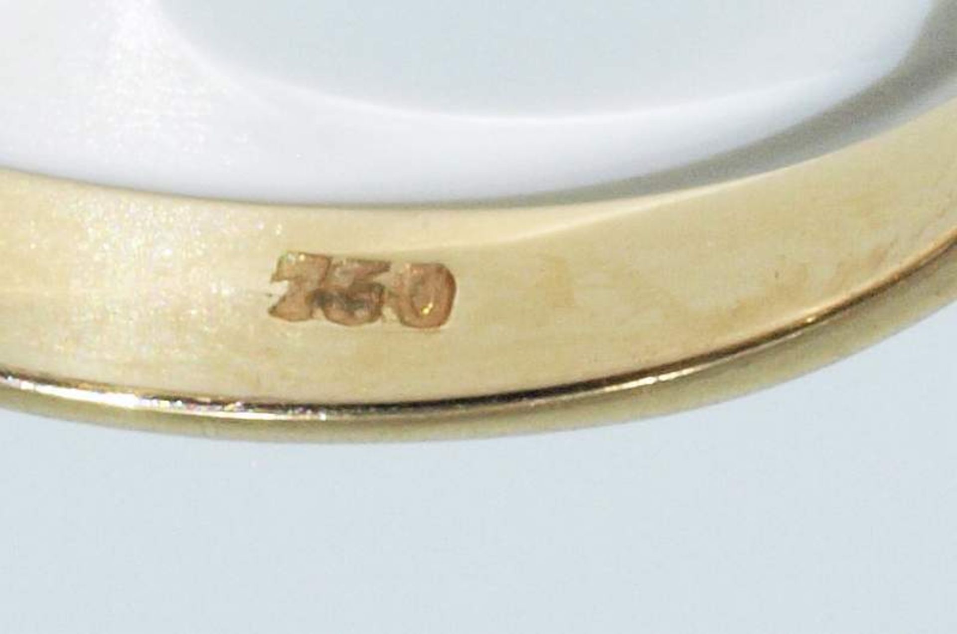 Konvolut mit drei Ringen. Konvout mit drei Ringen. 1) Art Déco Ring, 585er Gelbgold geprüft, mit - Bild 4 aus 4