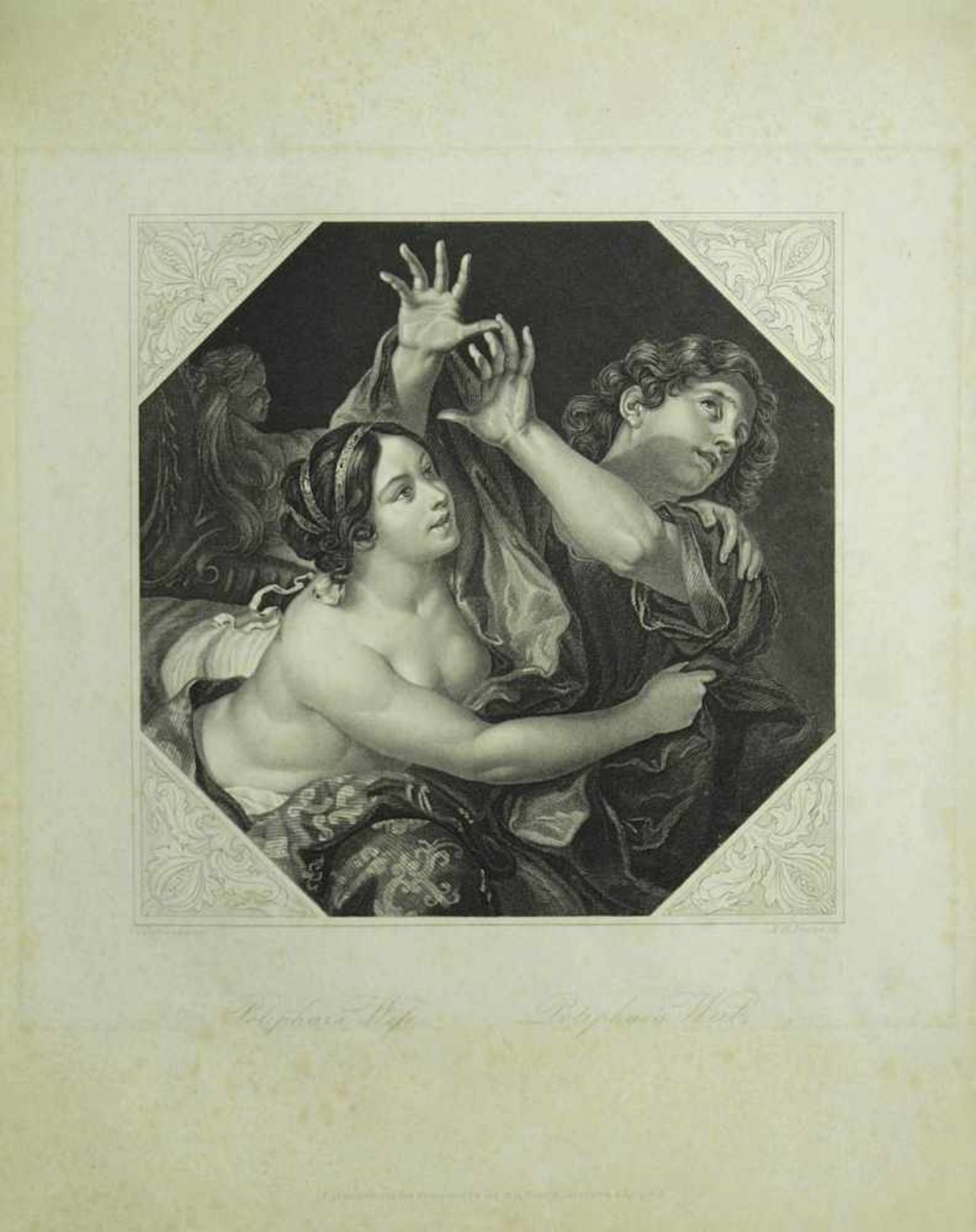 PAYNE, A. H. PAYNE, A. H. 1812 London - 1912 Leipzig. Stahlstich nach C. Cignani "Josef und - Image 3 of 5