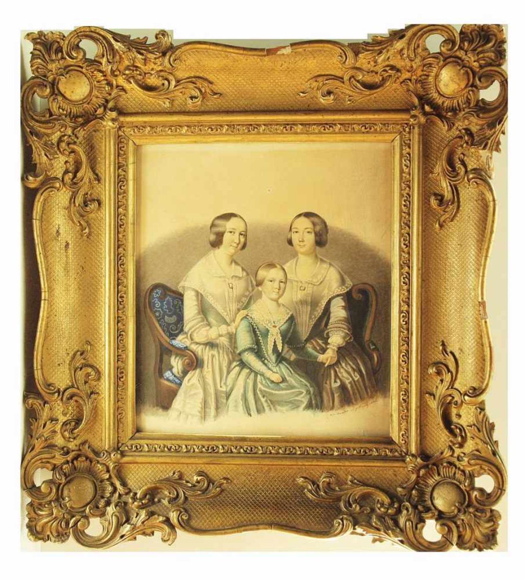 Bildnis der Kinder Leopold II. zur Lippe. Bildnis der Kinder Leopold II. zur Lippe. Kolorierter - Image 4 of 6