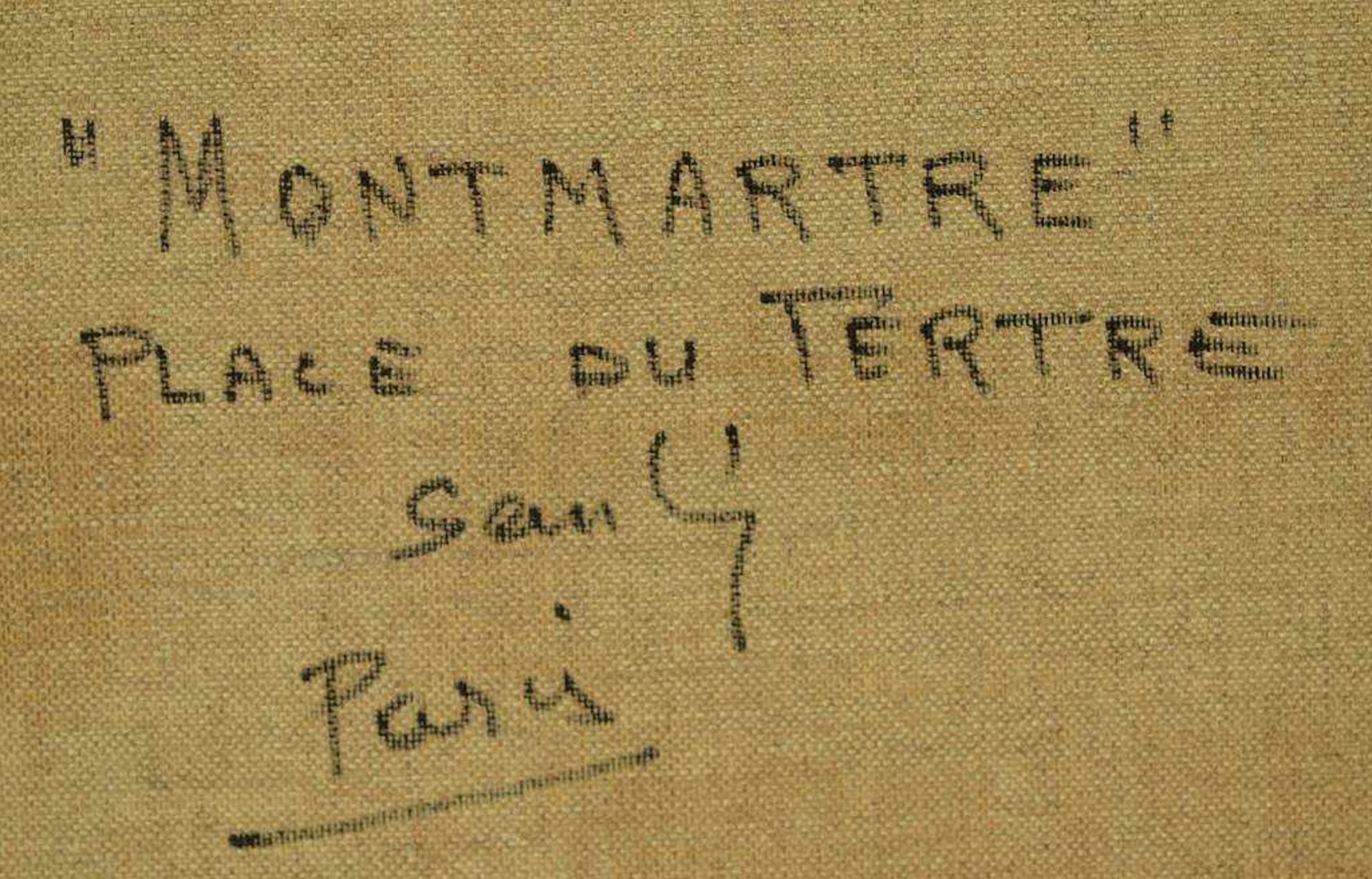 SAULIN. SAULIN, XX. Jahrhundert. "Montmartre" , Paris. Öl auf Leinwand. rechts unten signiert. Verso - Bild 5 aus 6