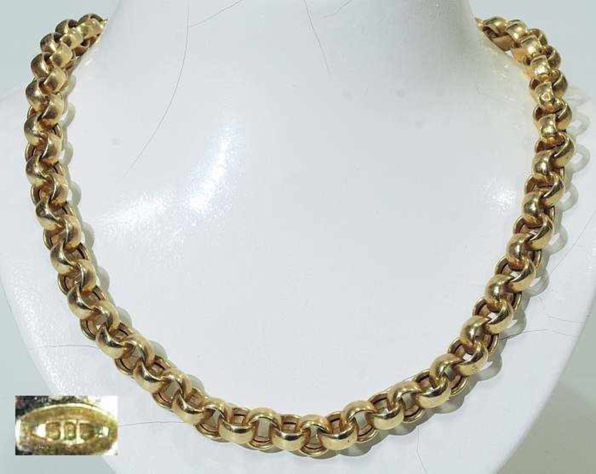 Collier. Collier. 585er Gold, Erbskette mit großem Federringverschluß, Länge 45 cm, Gewicht ca. 51,6