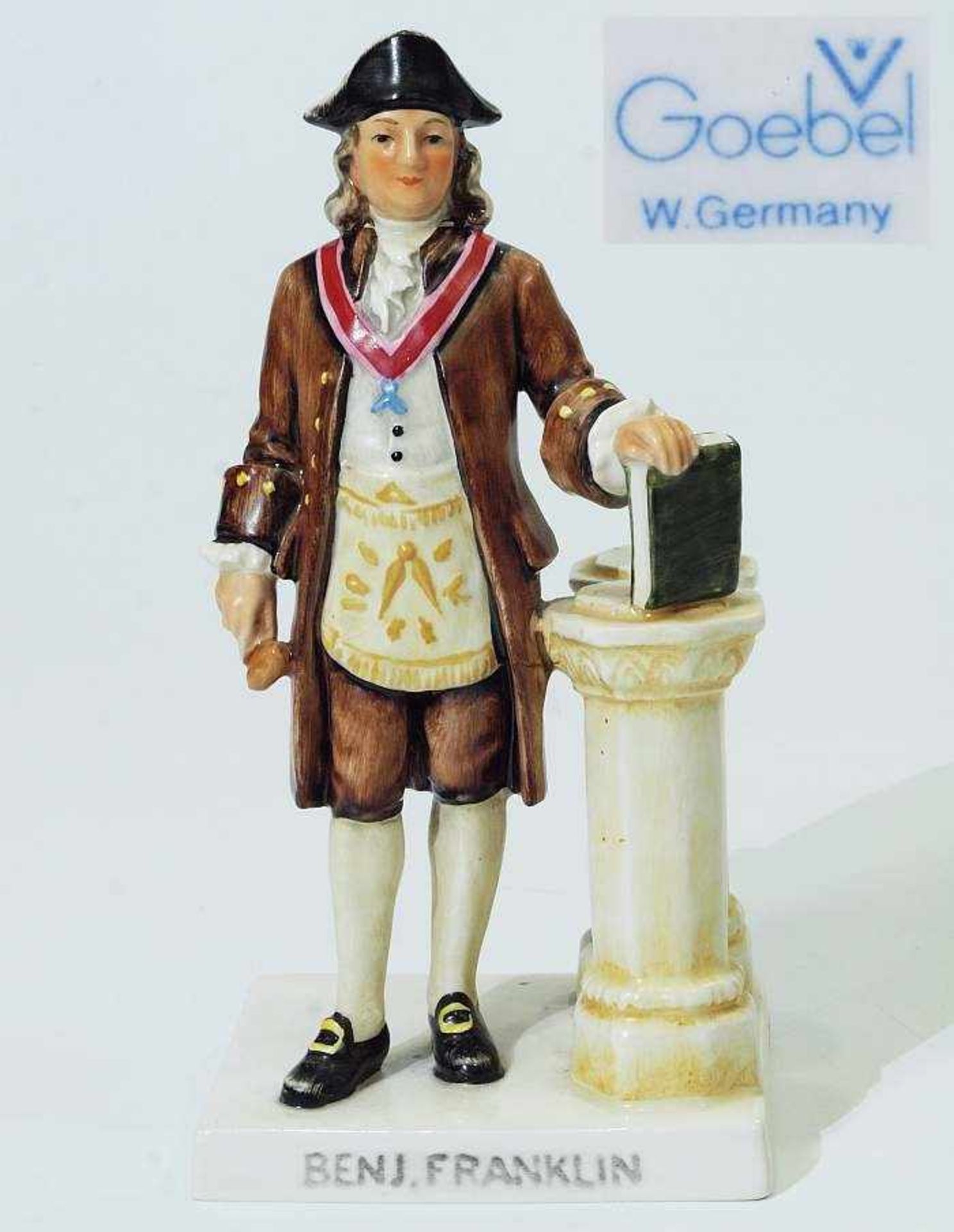 Buchstütze "Benjamin Franklin". Buchstütze "Benjamin Franklin". GOEBEL, West Germany 1957, Modell -