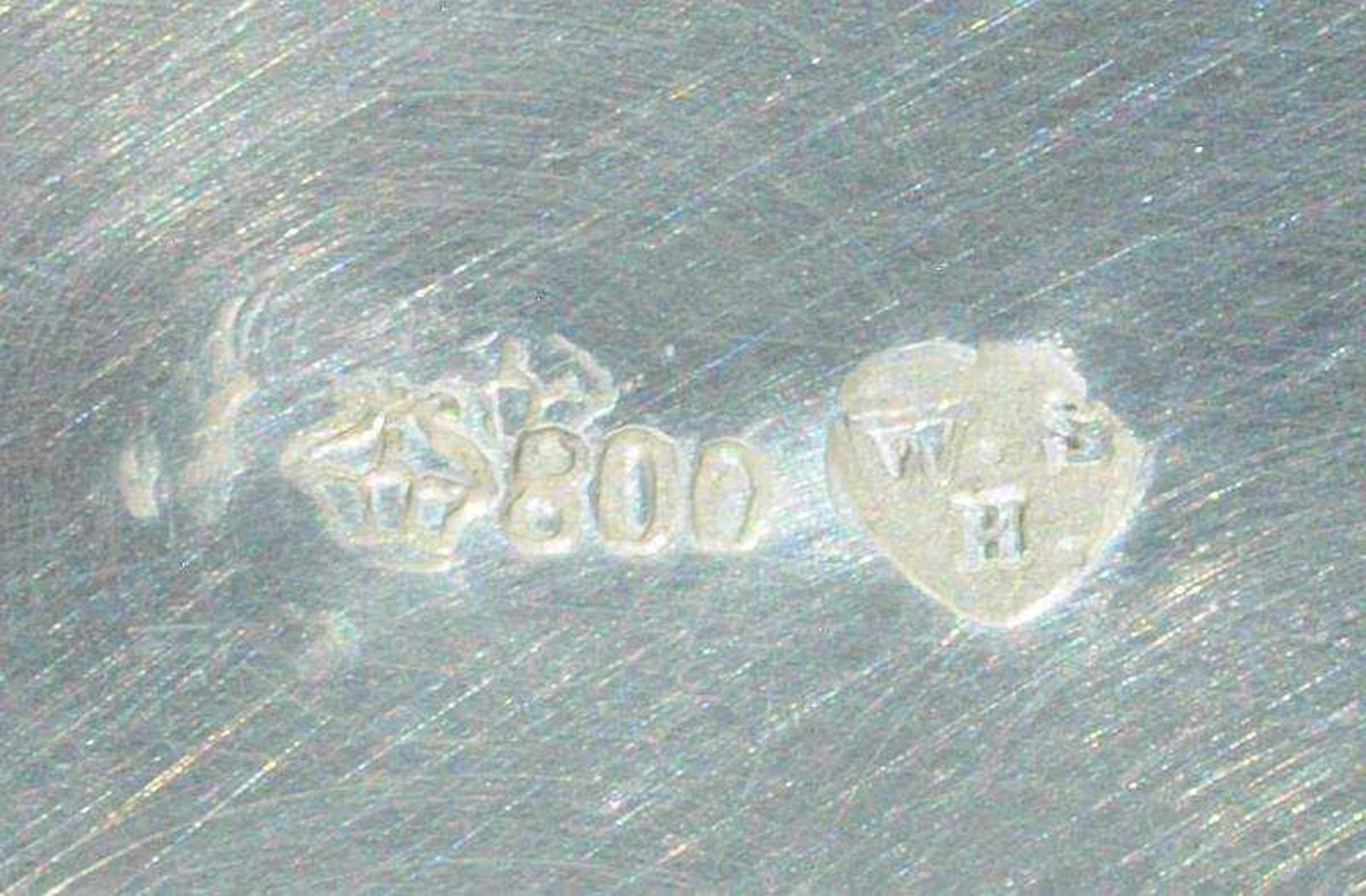 Teedose. Teedose. WEINRANCK & SCHMIDT, Hanau 20. Jahrhundert. 800er Silber. Vierpassige, ovale Form, - Bild 5 aus 5