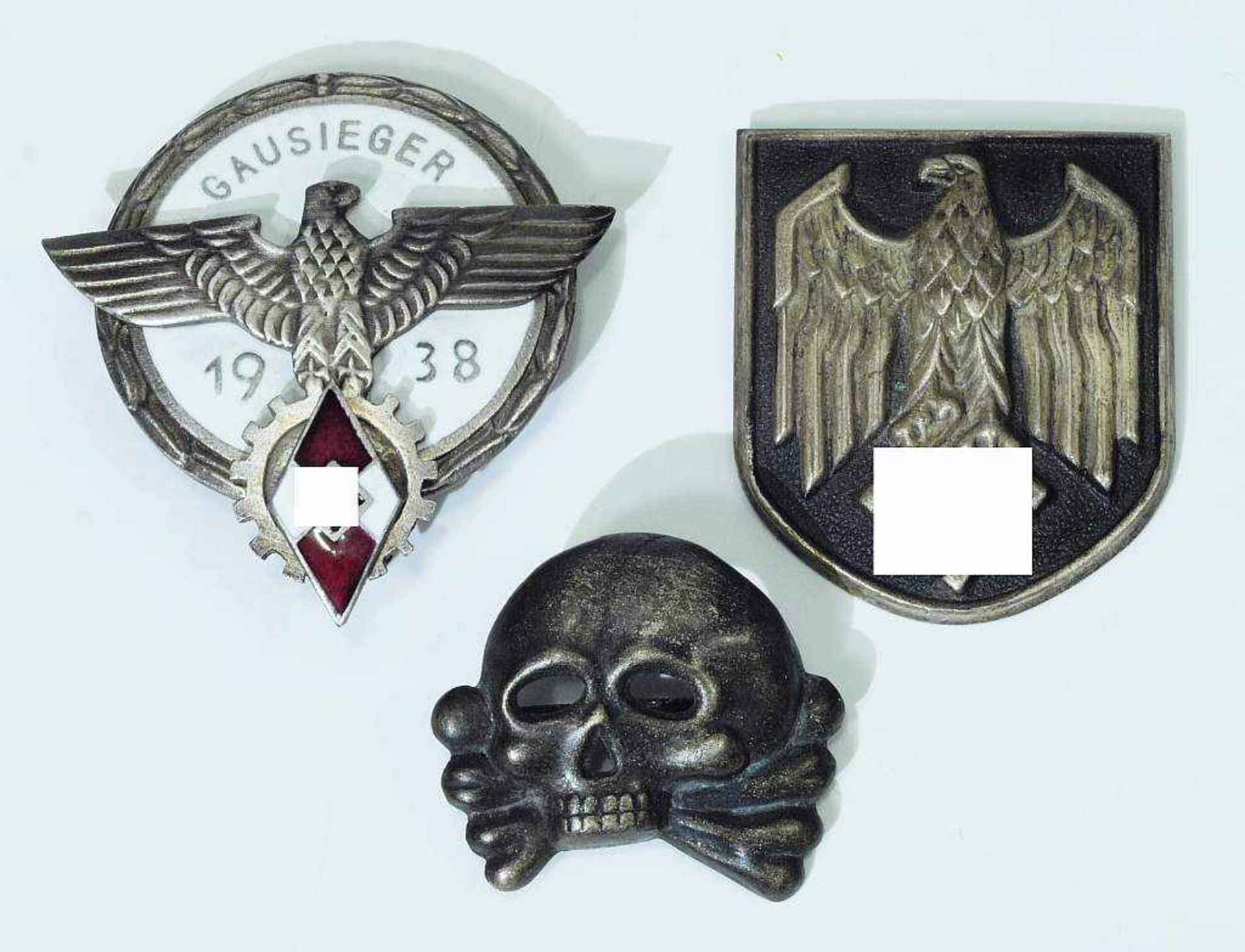 HJ - Gausieger-Abzeichen 1938. HJ - Gausieger-Abzeichen 1938 mit Hersteller G.Brehmer - Bild 2 aus 4