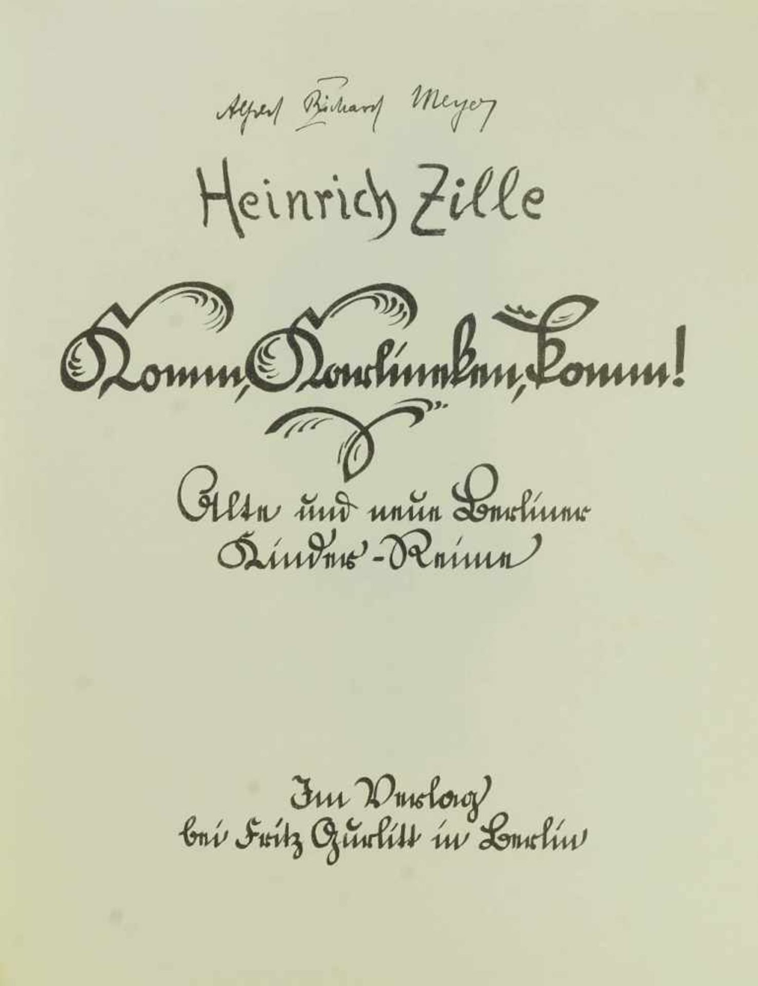 Heinrich Zille - Komm Karlineken, Komm - Faksimile-Ausgabe. Heinrich Zille - Komm Karlineken, Komm - - Bild 3 aus 9