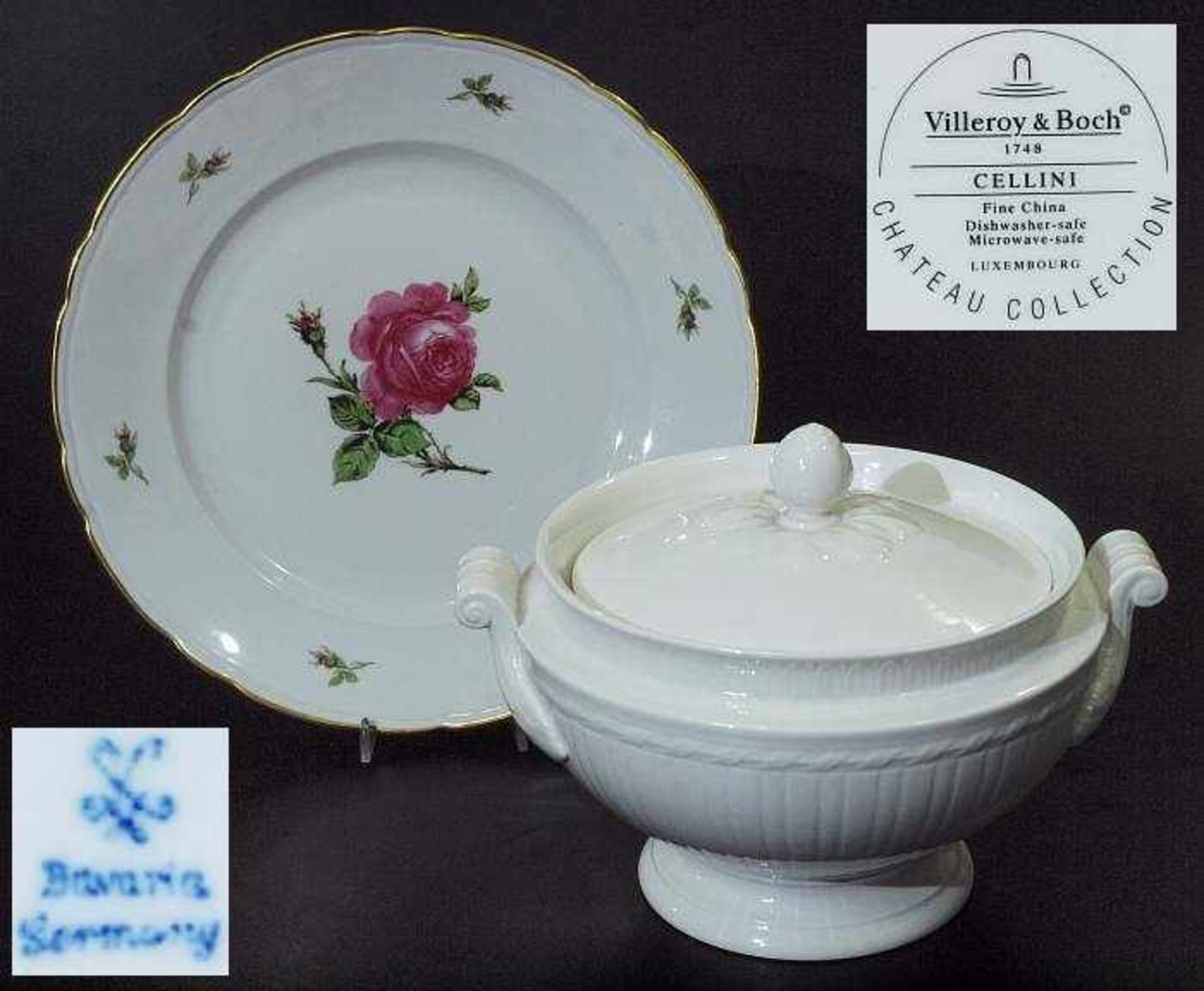 Deckelterrine. VILLEROY & BOCH. Deckelterrine. VILLEROY & BOCH, CHATEAU COLLECTION, 20. Jahrhundert.