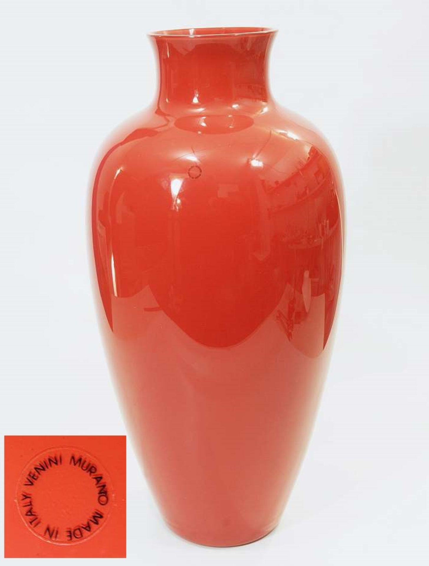 Große Original MURANO Designer Vase. VENINI. Große Original MURANO Designer Vase. VENINI 1992.