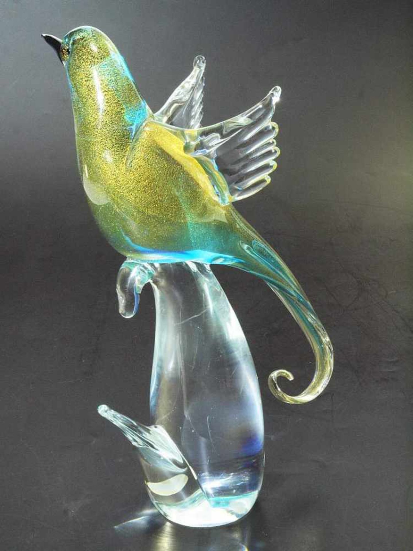 Tierplastik "Kolibri". Tierplastik "Kolibri". MURANO/Italy, 20. Jahrhundert. Auf einem - Bild 5 aus 6