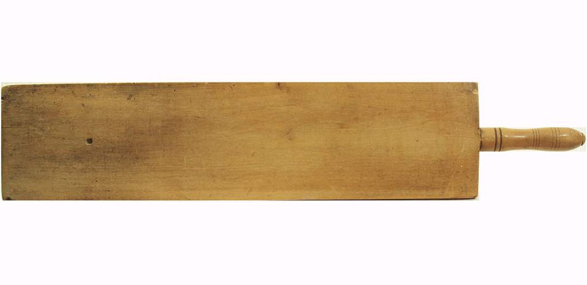 Bügelbrett. Bügelbrett. Nußbaum, detailreiche Schnitzarbeit, mittig Monogramm mit Datierung 1894, im - Bild 3 aus 4