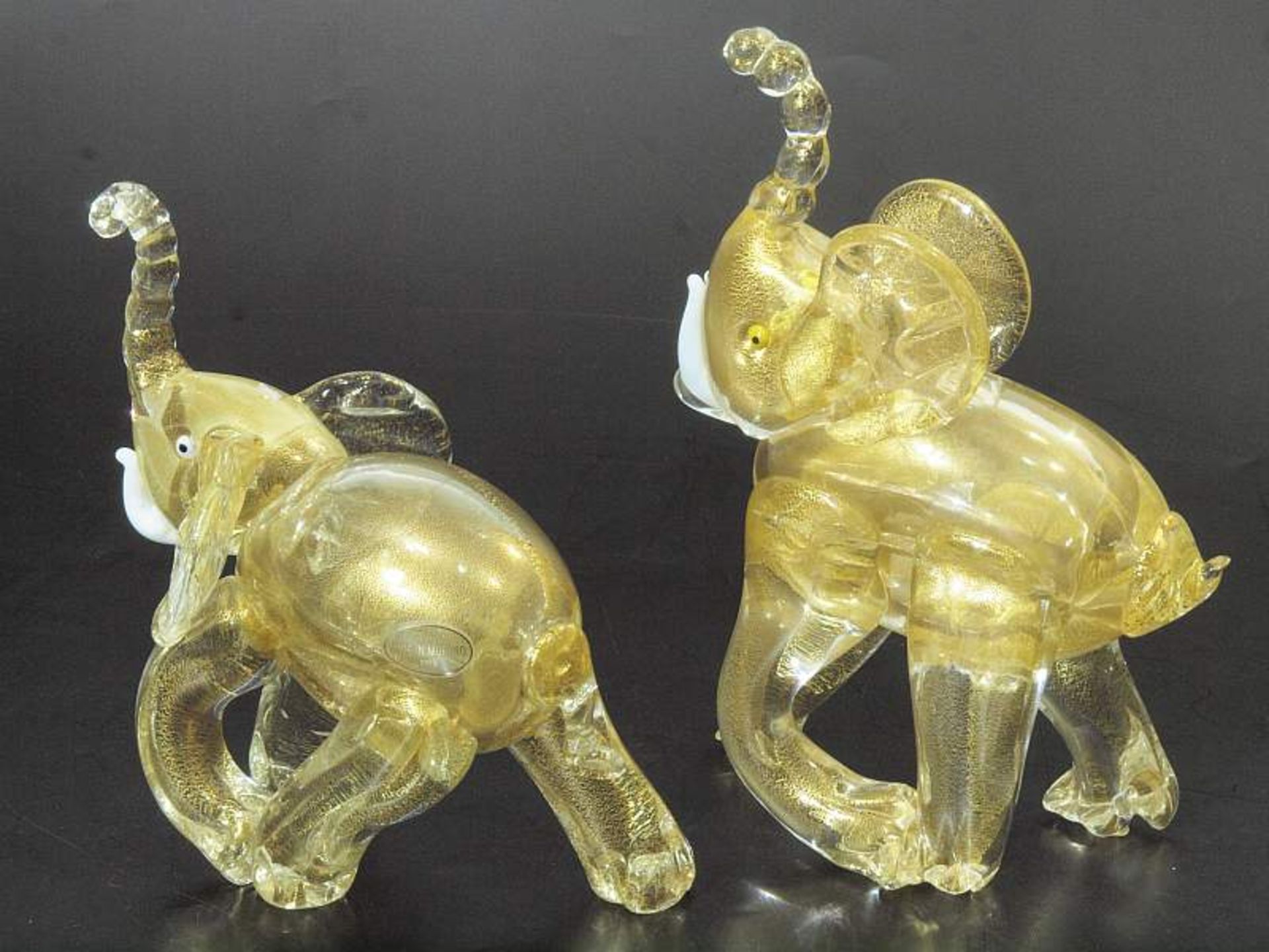 Zwei Tierplastiken "Elefant", Murano. Zwei Tierplastiken "Elefant", Murano. 20. Jahrhundert. - Bild 4 aus 6