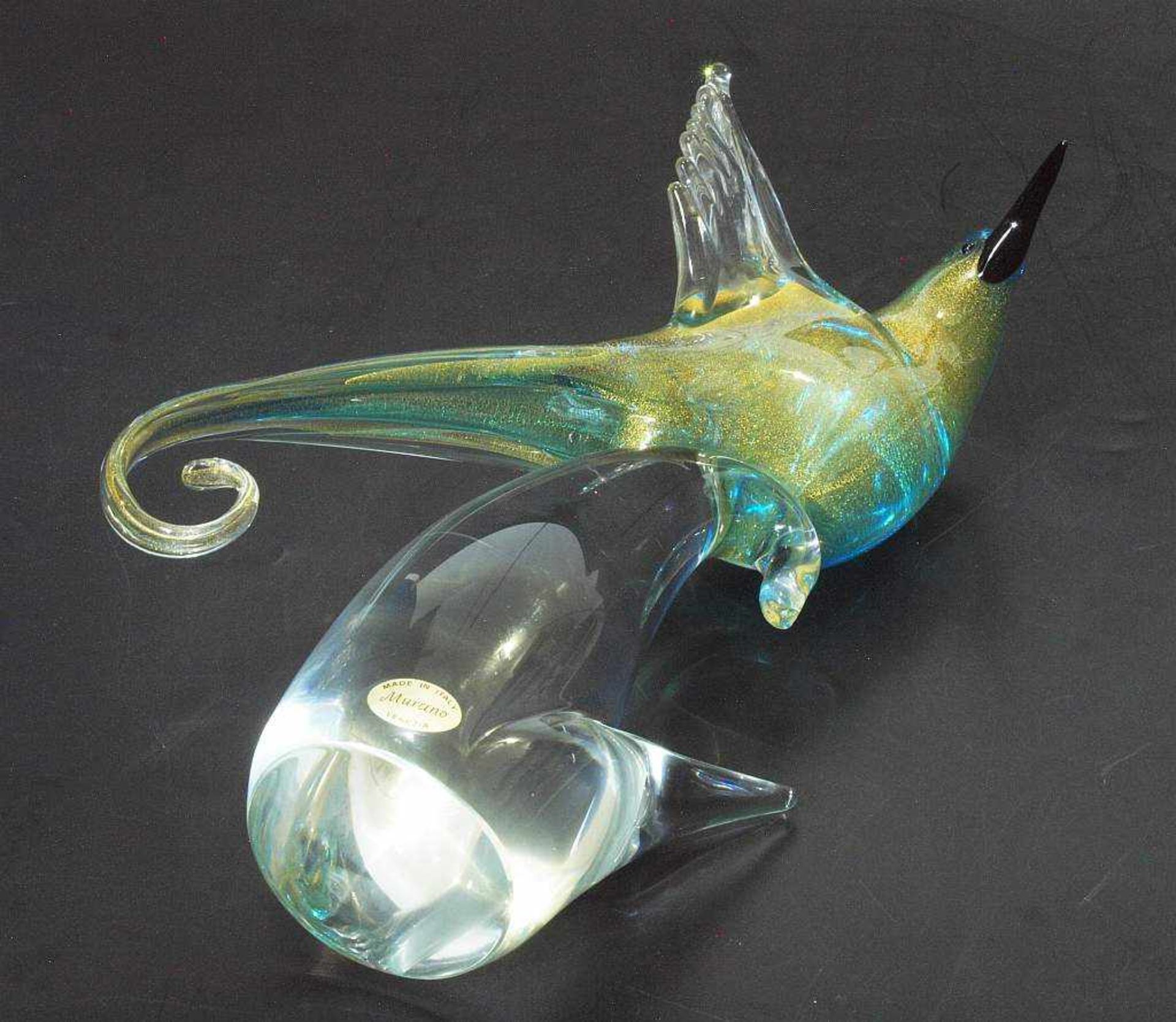 Tierplastik "Kolibri". Tierplastik "Kolibri". MURANO/Italy, 20. Jahrhundert. Auf einem - Bild 6 aus 6