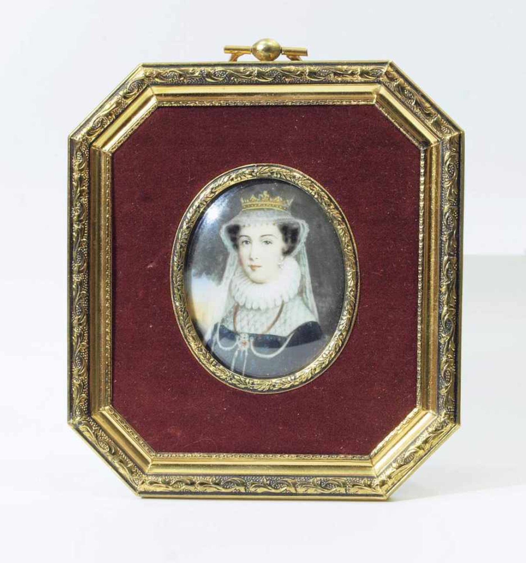 Elfenbein-Miniatur. "Queen Mary Stuart". Elfenbein-Miniatur. "Queen Mary Stuart", Königin Maria I. - Image 2 of 3