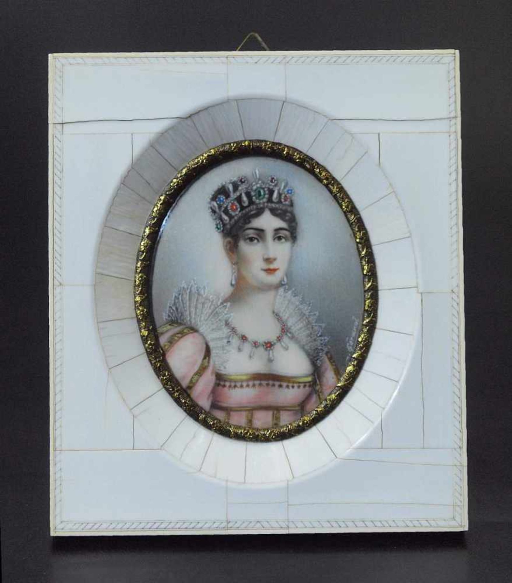 Elfenbein-Miniatur. "Josephine de Beauharnais" . Elfenbein-Miniatur. "Josephine de Beauharnais" nach - Bild 2 aus 4