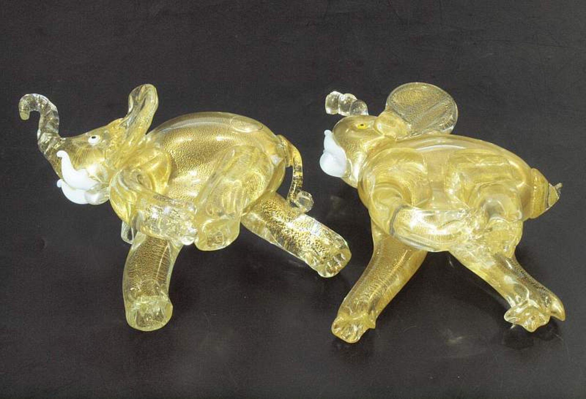 Zwei Tierplastiken "Elefant", Murano. Zwei Tierplastiken "Elefant", Murano. 20. Jahrhundert. - Bild 5 aus 6