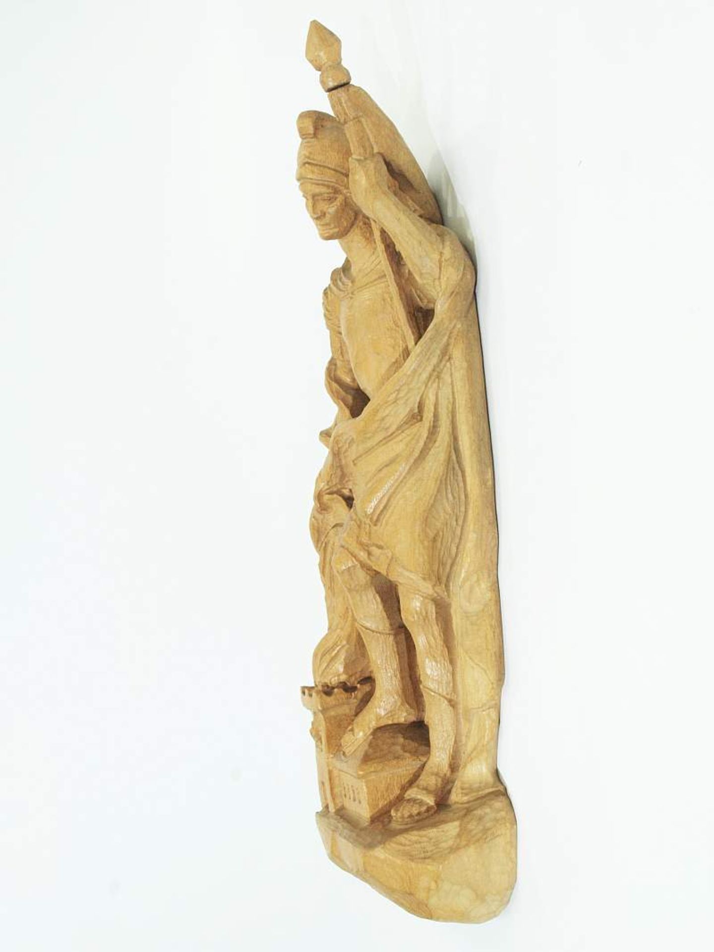 Heiliger Florian. Heiliger Florian. 20. Jahrhundert. Holzsichtig lasiert. Skulptur des Heiligen - Bild 5 aus 5