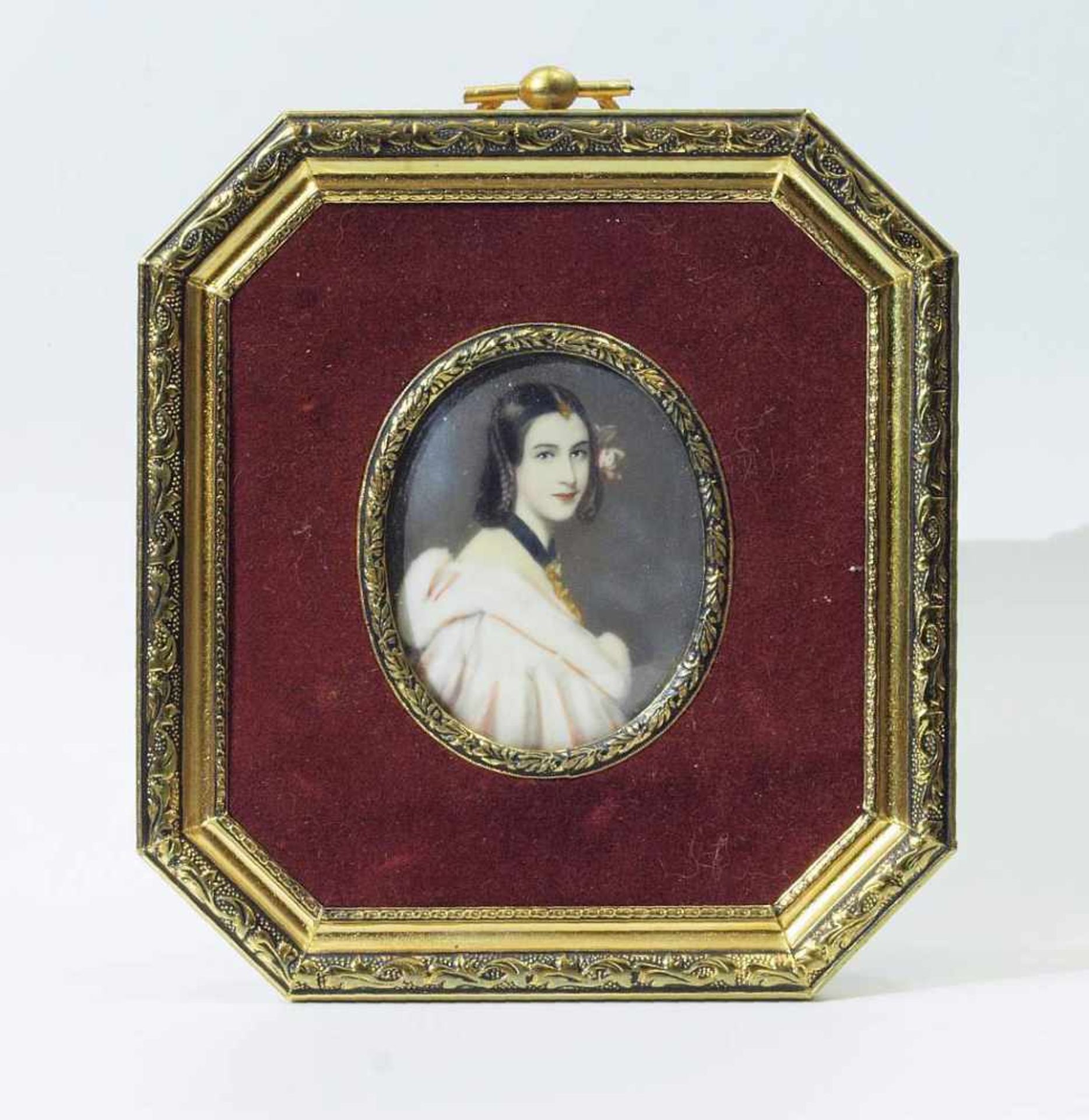Elfenbein-Miniatur. "Lady Jane Erskine ELLENBOROUGH" Elfenbein-Miniatur. "Lady Jane Erskine - Image 2 of 3