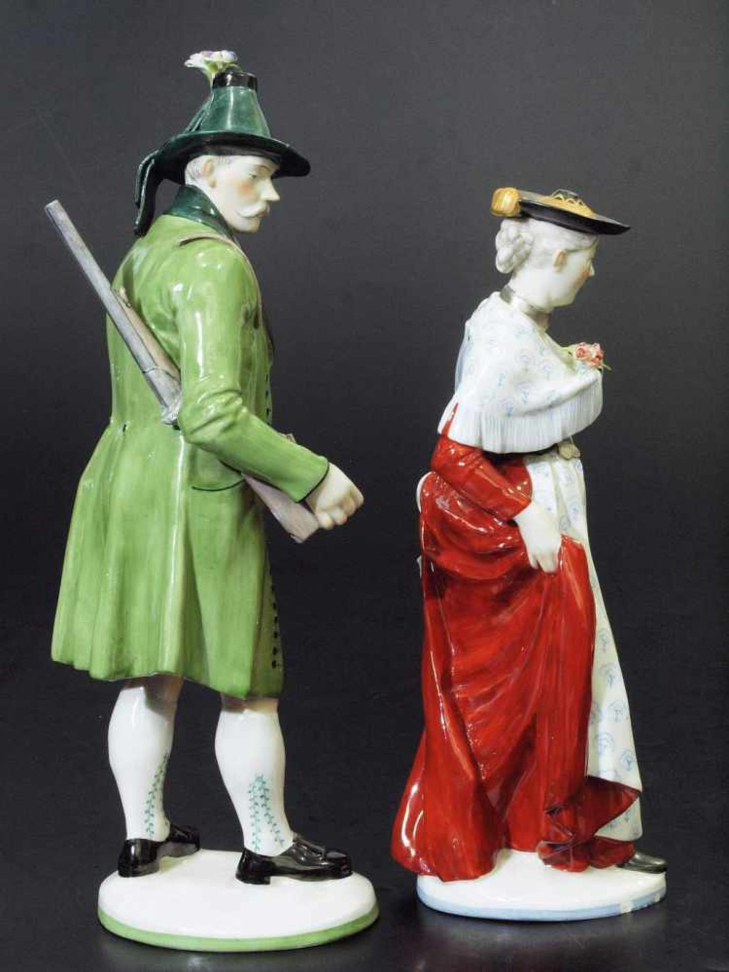 Trachtenfiguren "Miesbacherin" und "Tiroler Schütz". Trachtenfiguren "Miesbacherin" und "Tiroler - Bild 5 aus 7